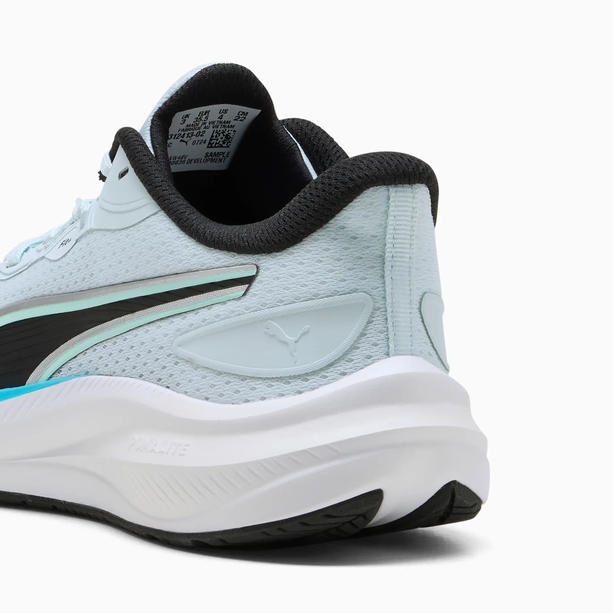 PUMA Skyrocket Lite 2 Shoes Youth, Sea Glass/Black/Speed Blue, size 3