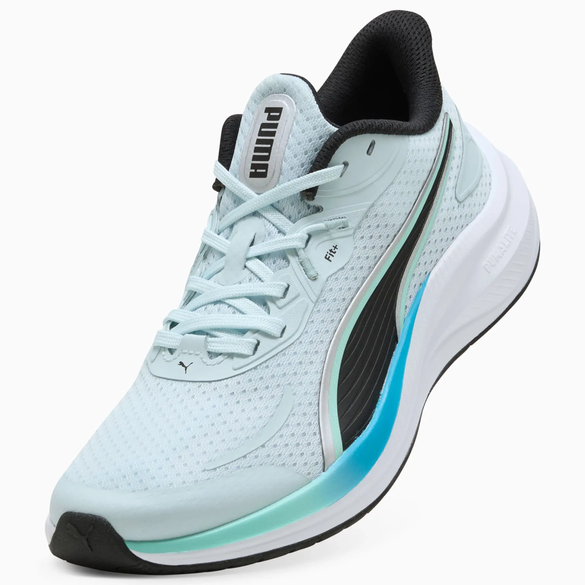 PUMA Skyrocket Lite 2 Shoes Youth, Sea Glass/Black/Speed Blue, size 3