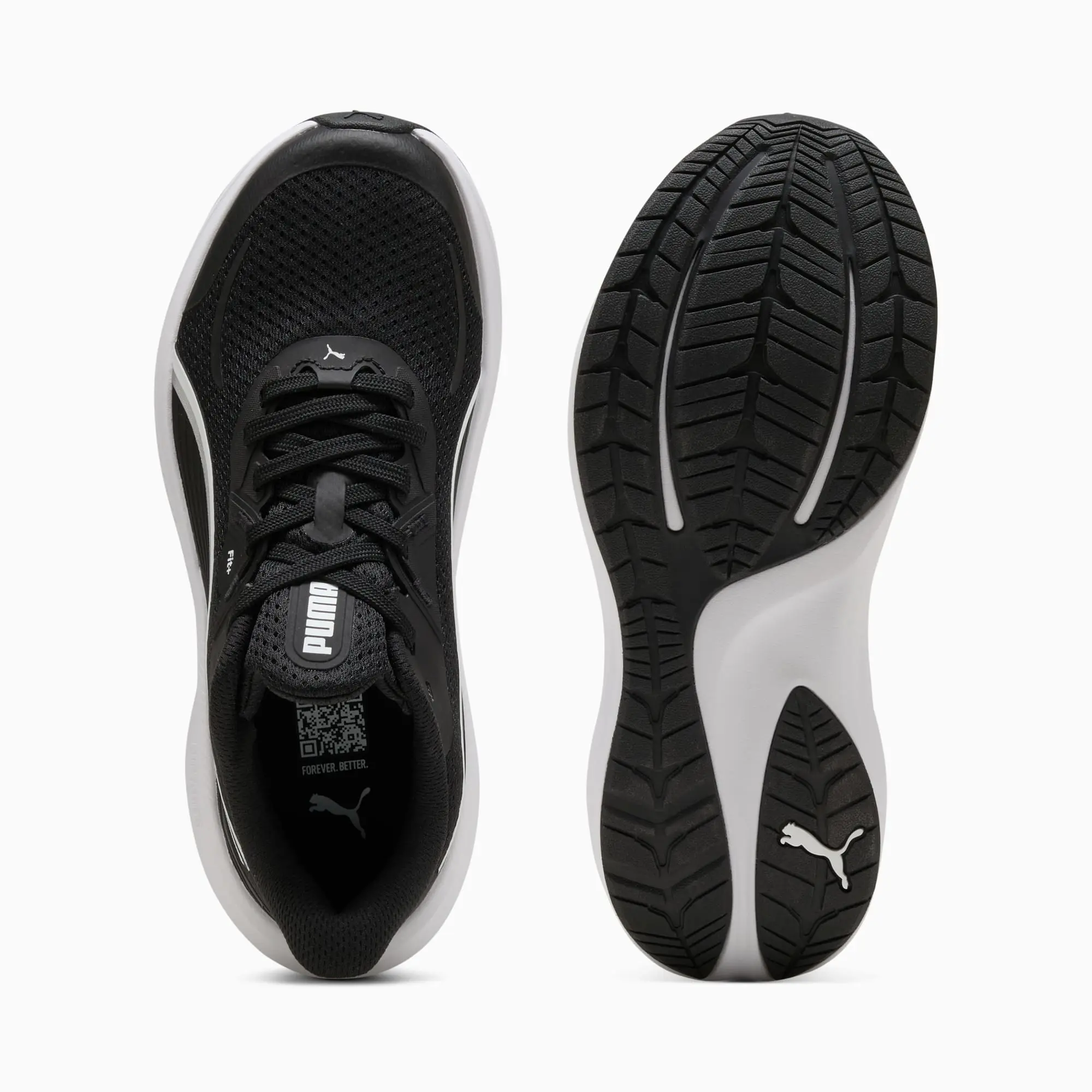 PUMA Skyrocket Lite 2 Shoes Youth, Black/White/Silver, size 3