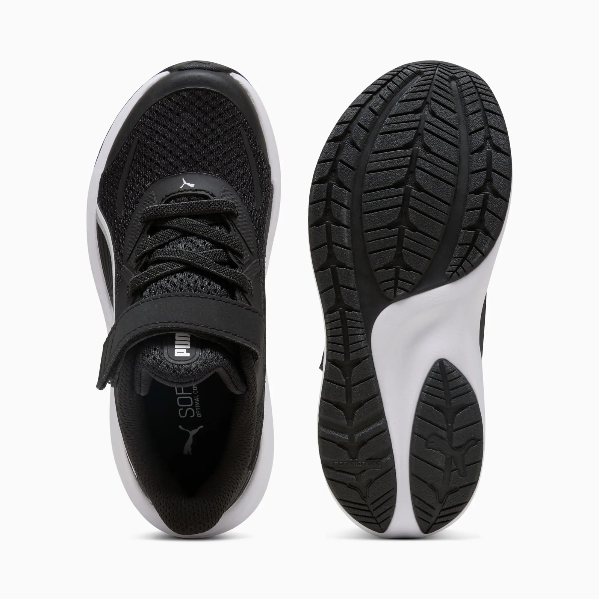 PUMA Skyrocket 2 Sneakers Kids, Black/White/Silver, size 1