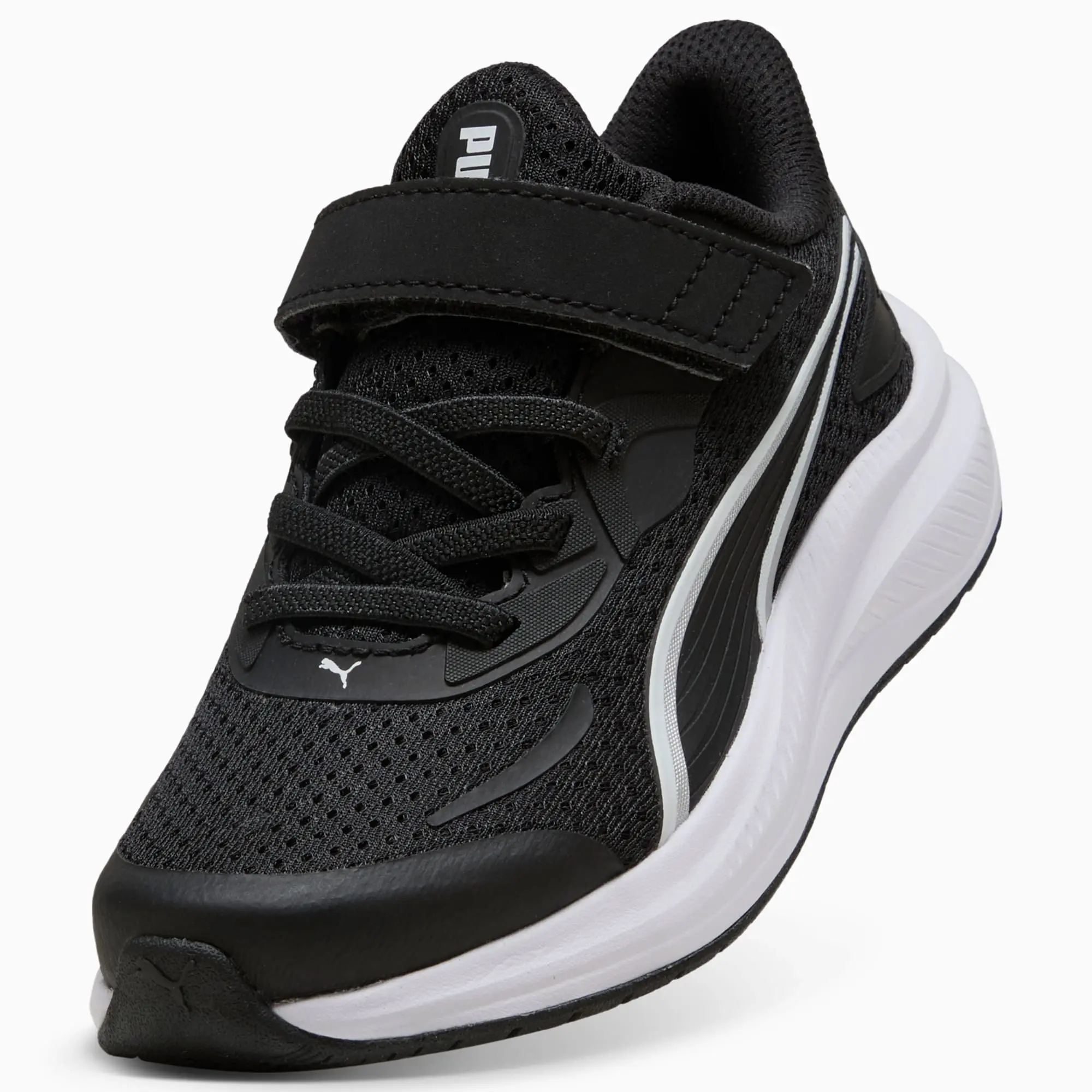 PUMA Skyrocket 2 Sneakers Kids, Black/White/Silver, size 1