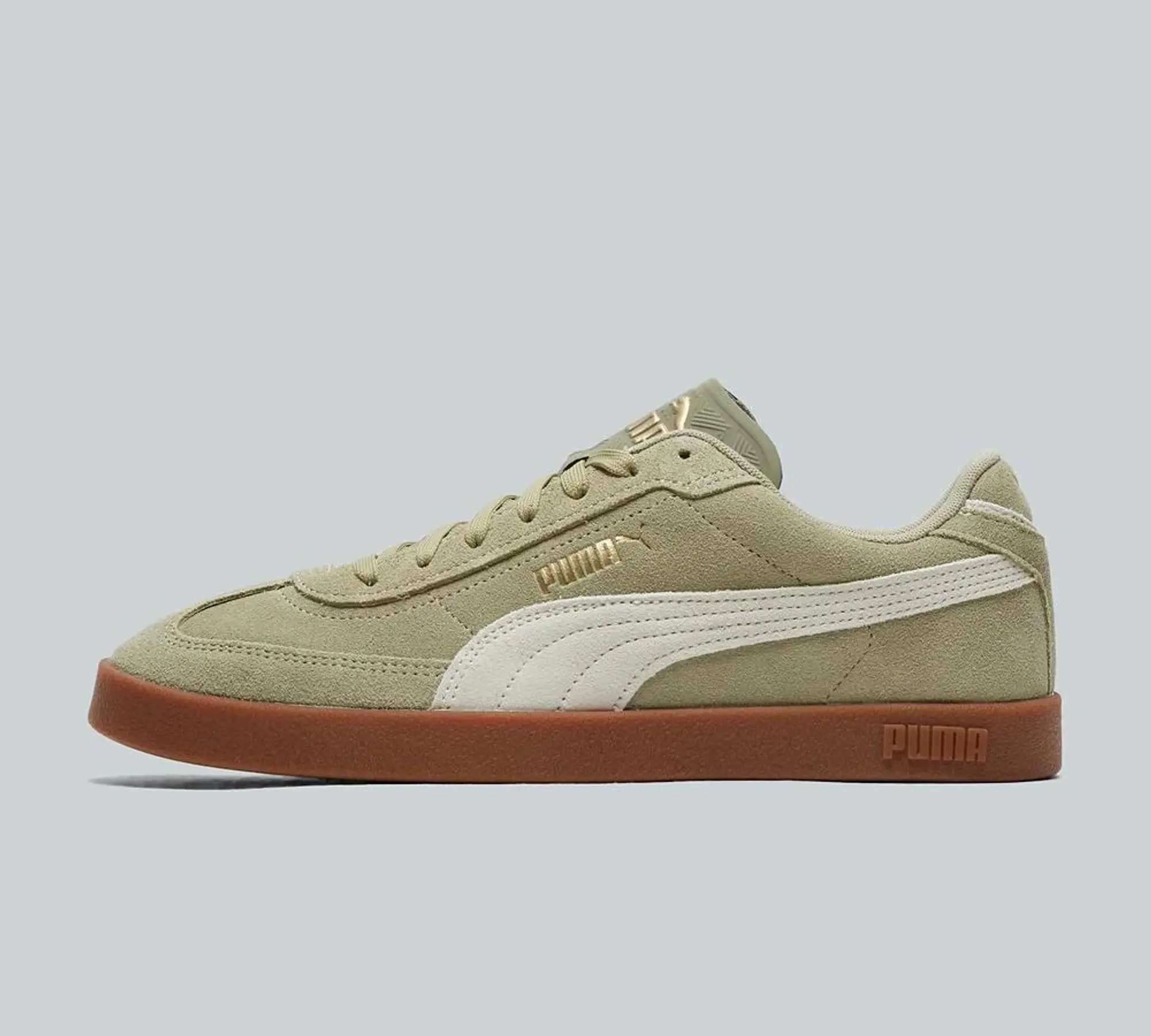 PUMA Club II Era Suede Sneakers Unisex, Lux Army/Frosted Ivory, size 10