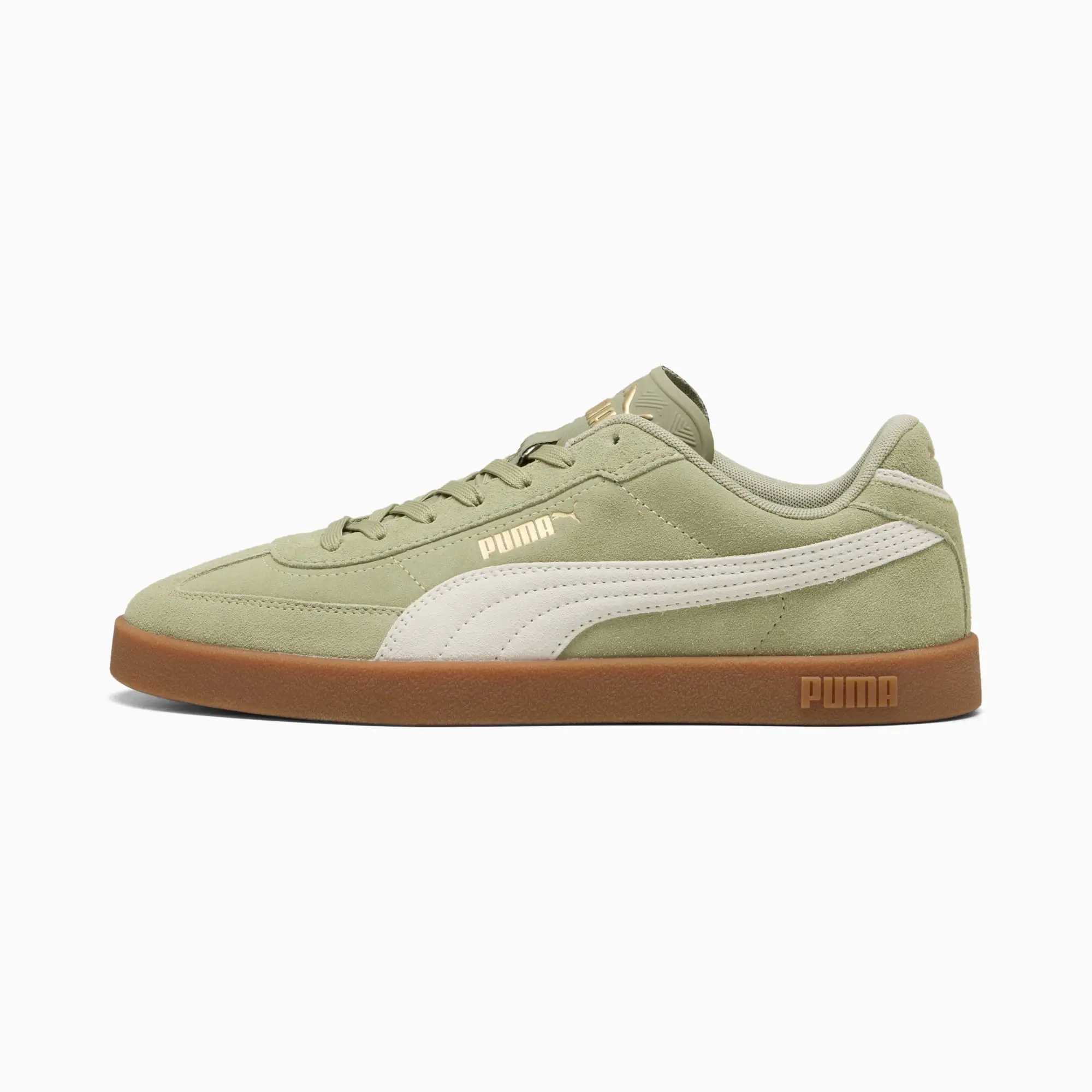 PUMA Club II Era Suede Sneakers Unisex, Lux Army/Frosted Ivory, size 10