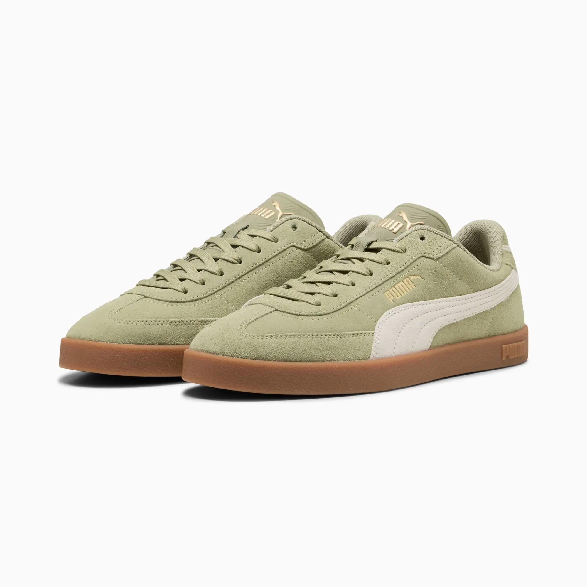 PUMA Club II Era Suede Sneakers Unisex, Lux Army/Frosted Ivory, size 10