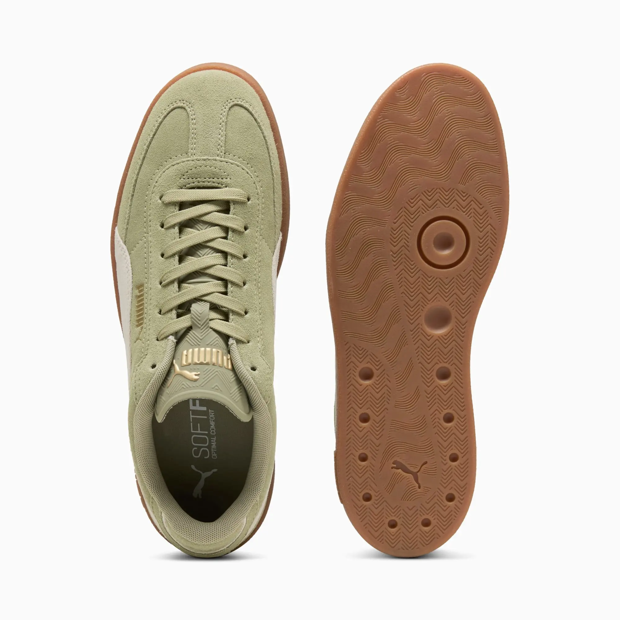 PUMA Club II Era Suede Sneakers Unisex, Lux Army/Frosted Ivory, size 10