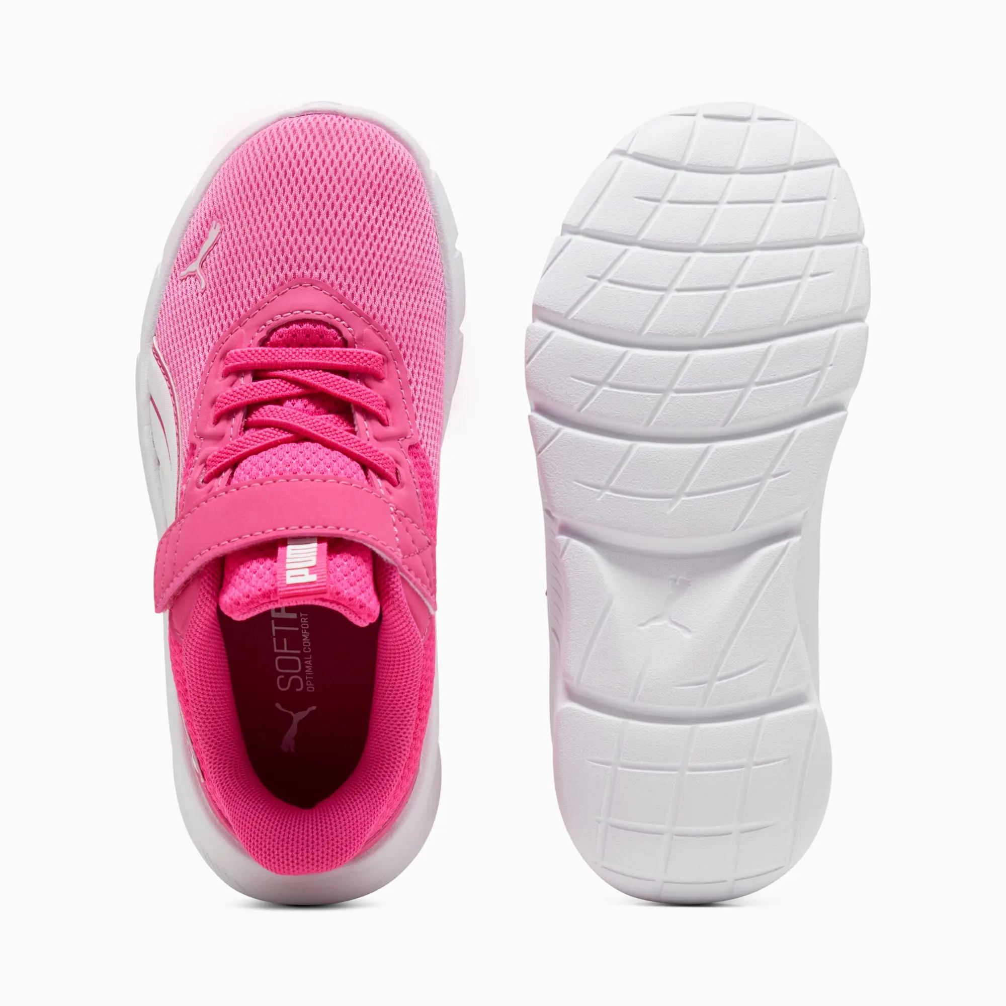 PUMA Flexfocus Modern Running Shoes Kids, Glowing Pink/Posie Pink/White, size 1