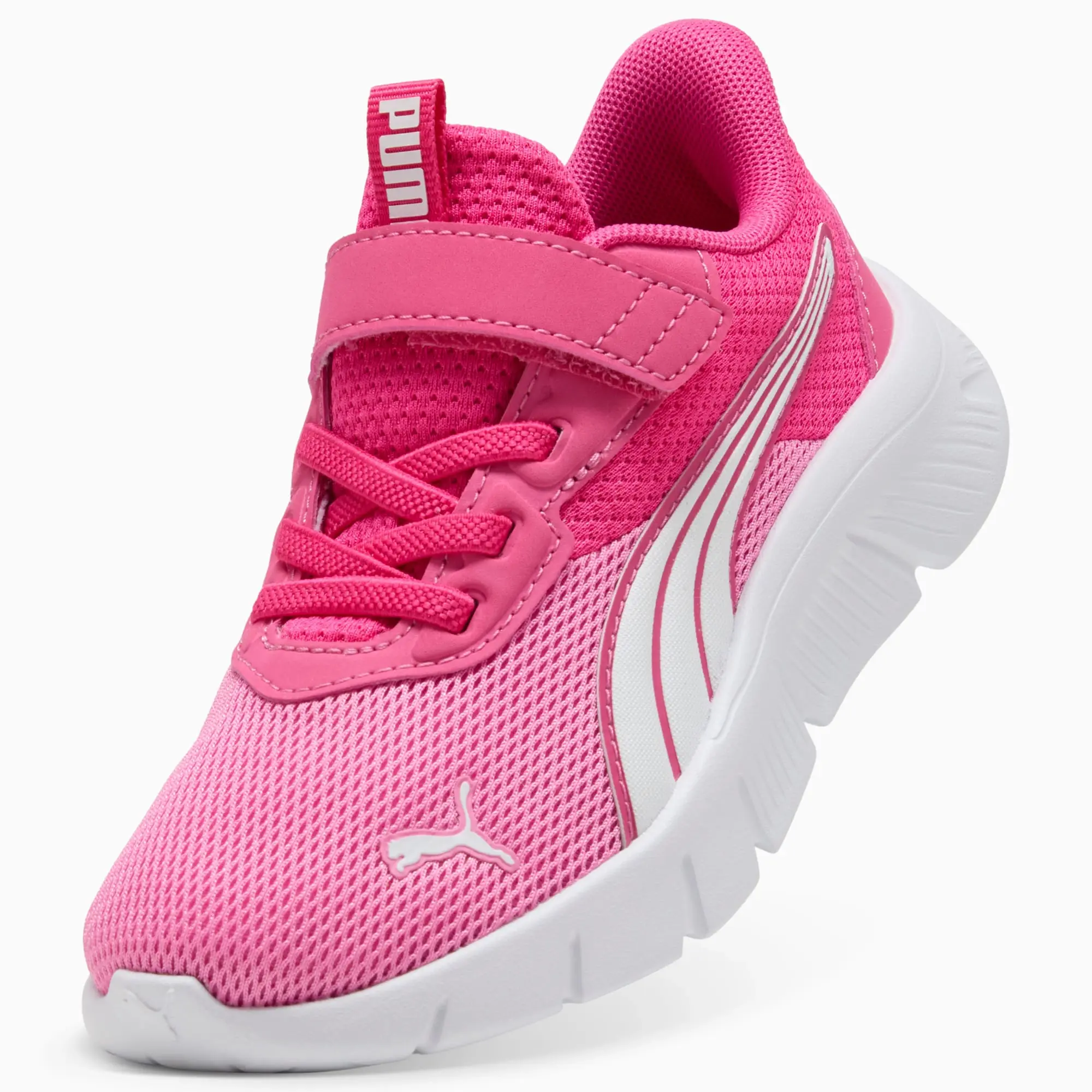 PUMA Flexfocus Modern Running Shoes Kids, Glowing Pink/Posie Pink/White, size 1