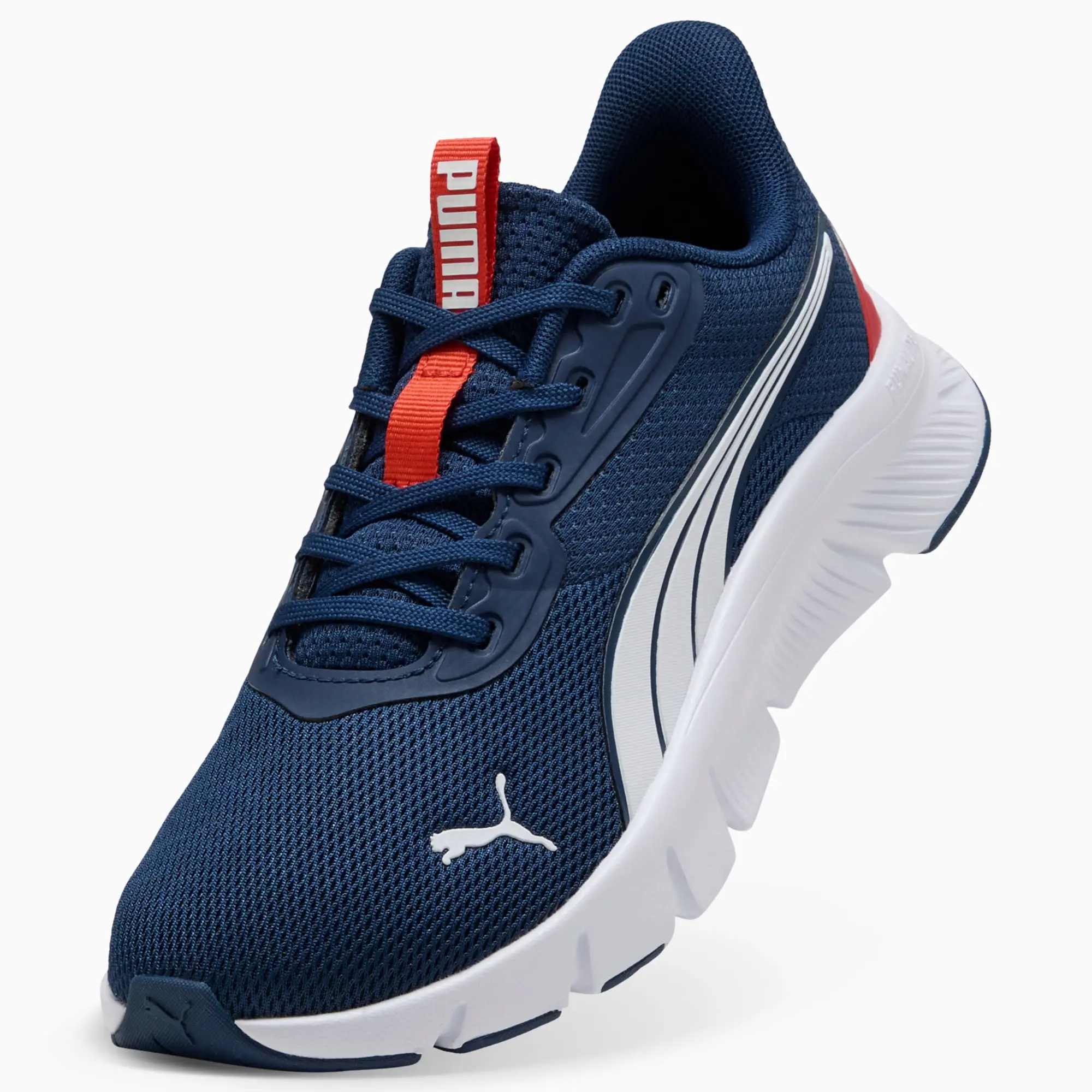 PUMA Flexfocus Lite Modern Running Shoes Youth, Persian Blue/Fierce Red/White, size 3