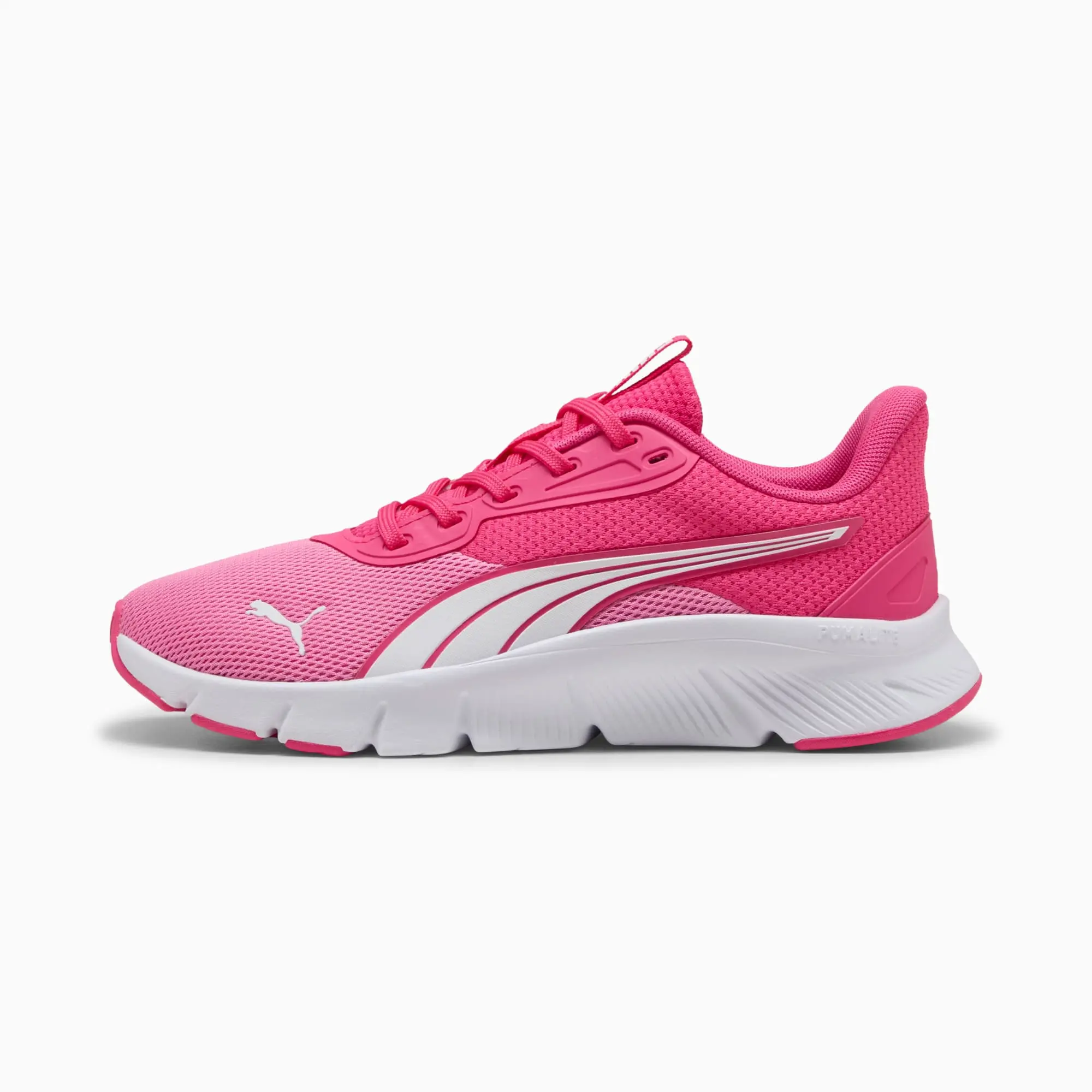 PUMA Flexfocus Lite Modern Running Shoes Youth, Glowing Pink/Posie Pink/White, size 3