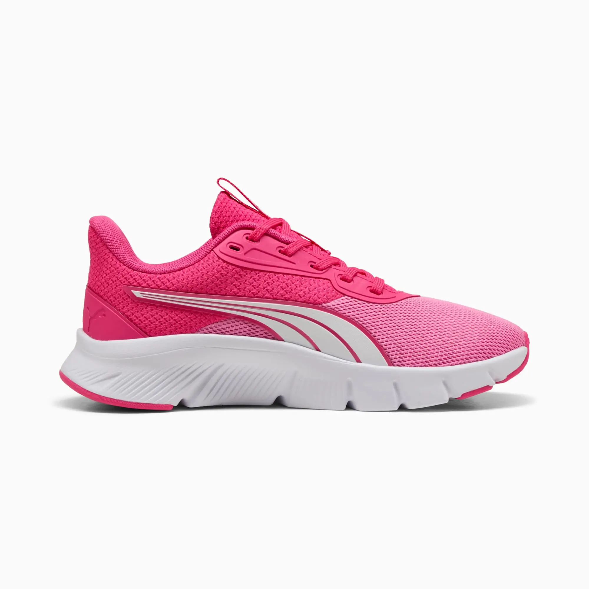 PUMA Flexfocus Lite Modern Running Shoes Youth, Glowing Pink/Posie Pink/White, size 3