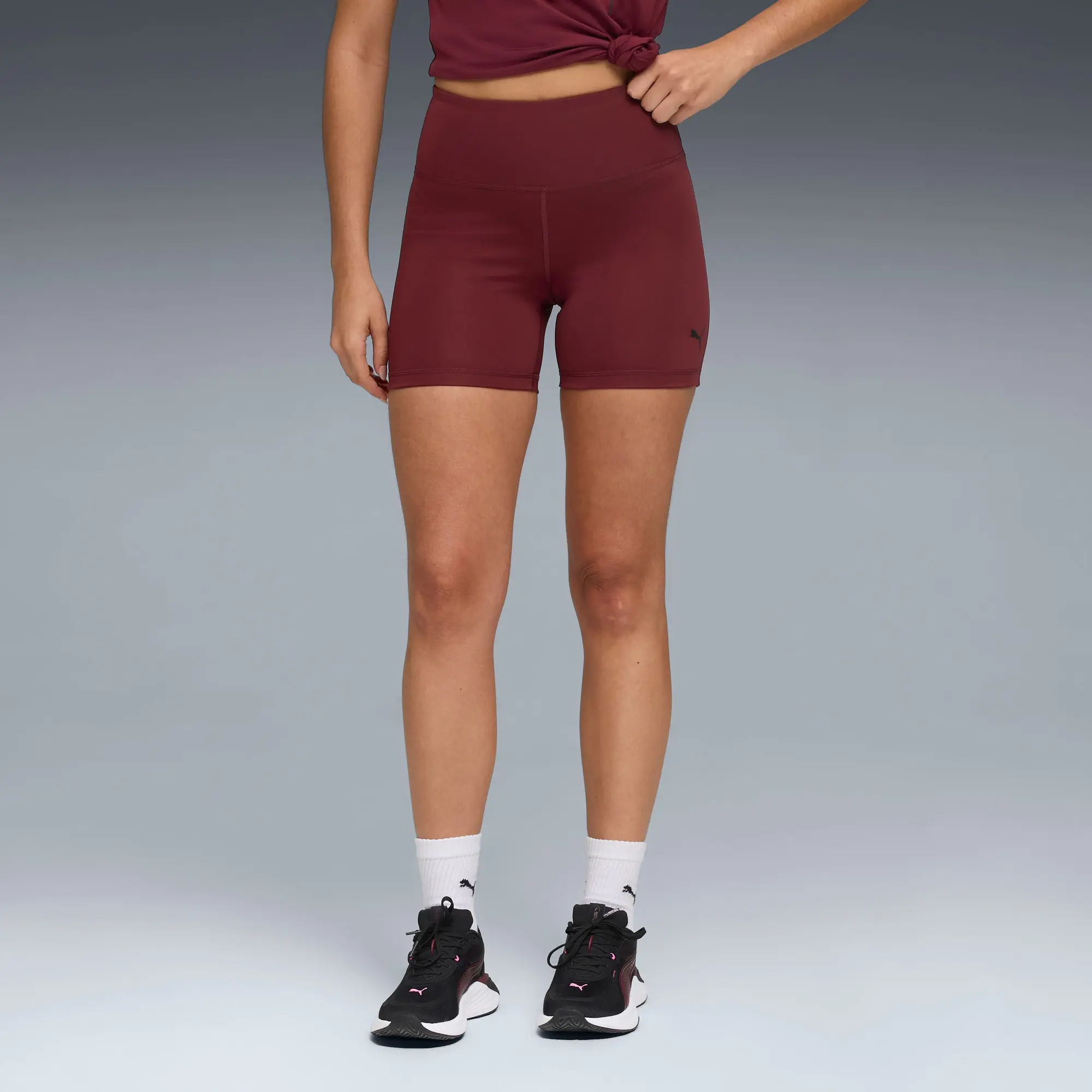 PUMA Tad Essentials 5" Short Tights Women, Ruby Shimmer, size Large