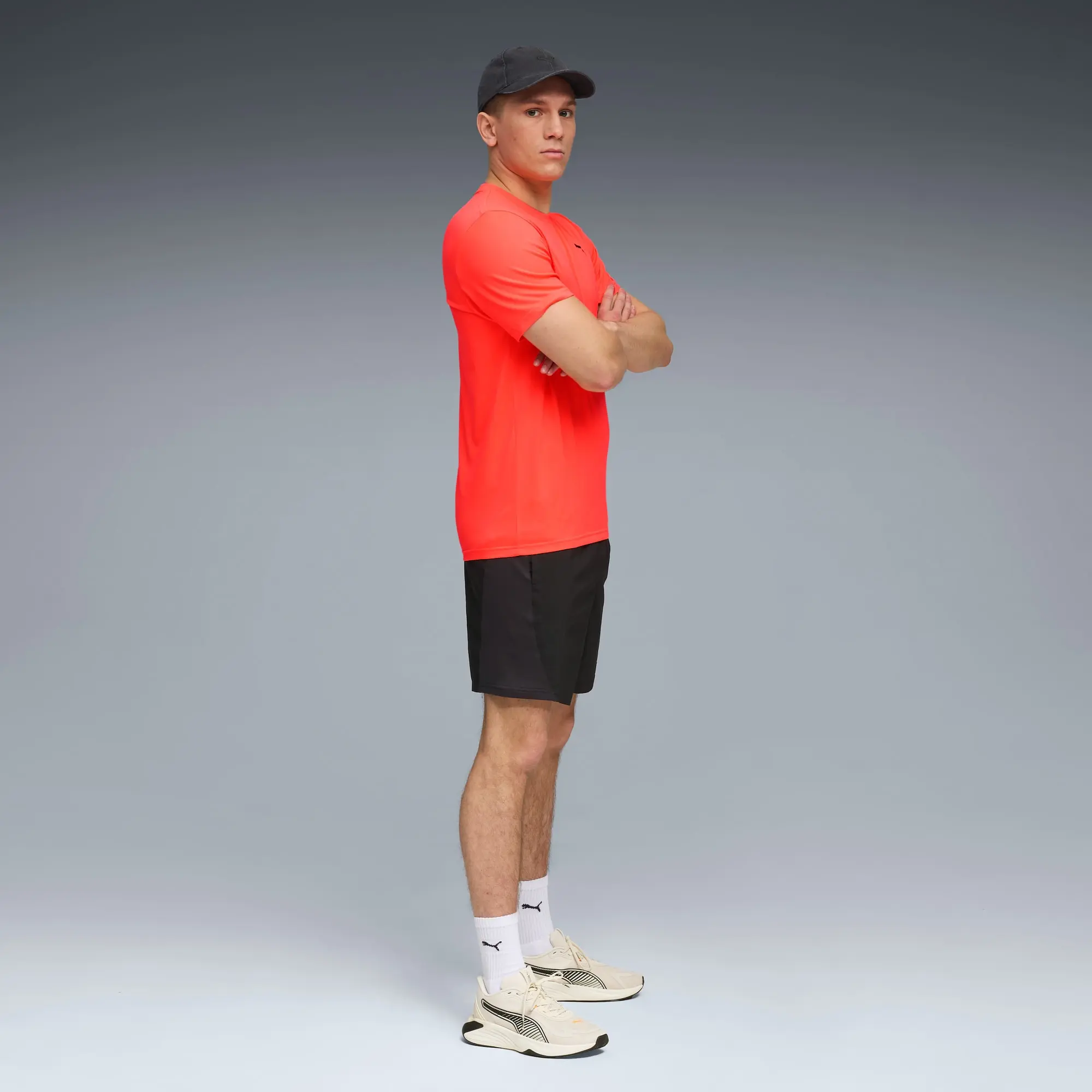 PUMA Tad Essentials Solid Cat T-Shirt Men, Glowing Red, size 3XL