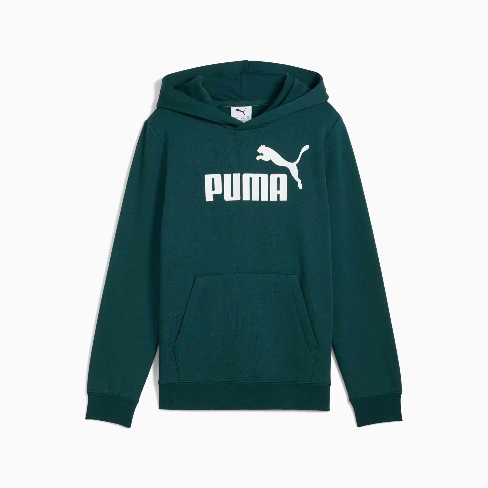 PUMA Ess No. 1 Logo Fleece Hoodie Youth, Green Terrain, size 11-12 Youth