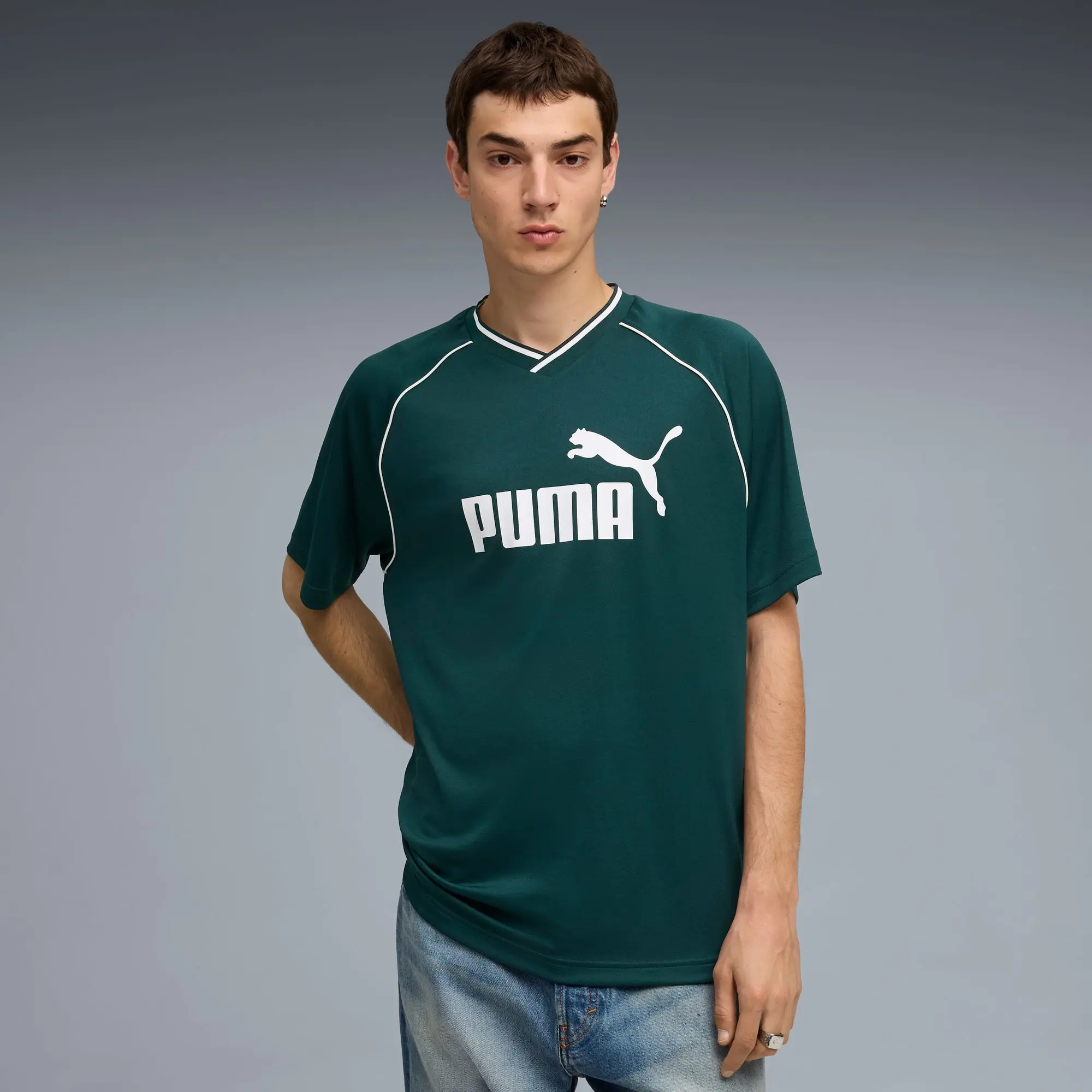 PUMA Essentials Football Jersey Men, Green Terrain, size 3XL
