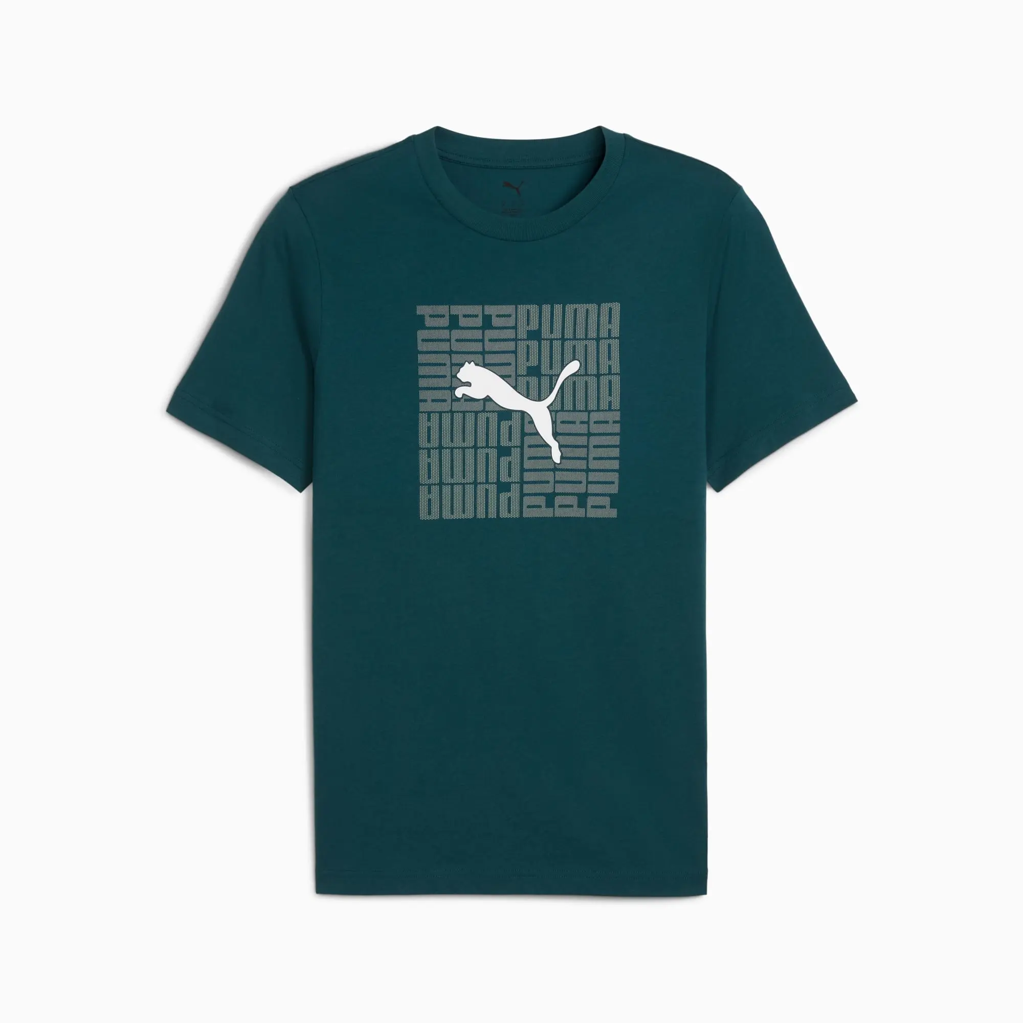 PUMA Graphic Box T-Shirt Men, Green Terrain, size Large