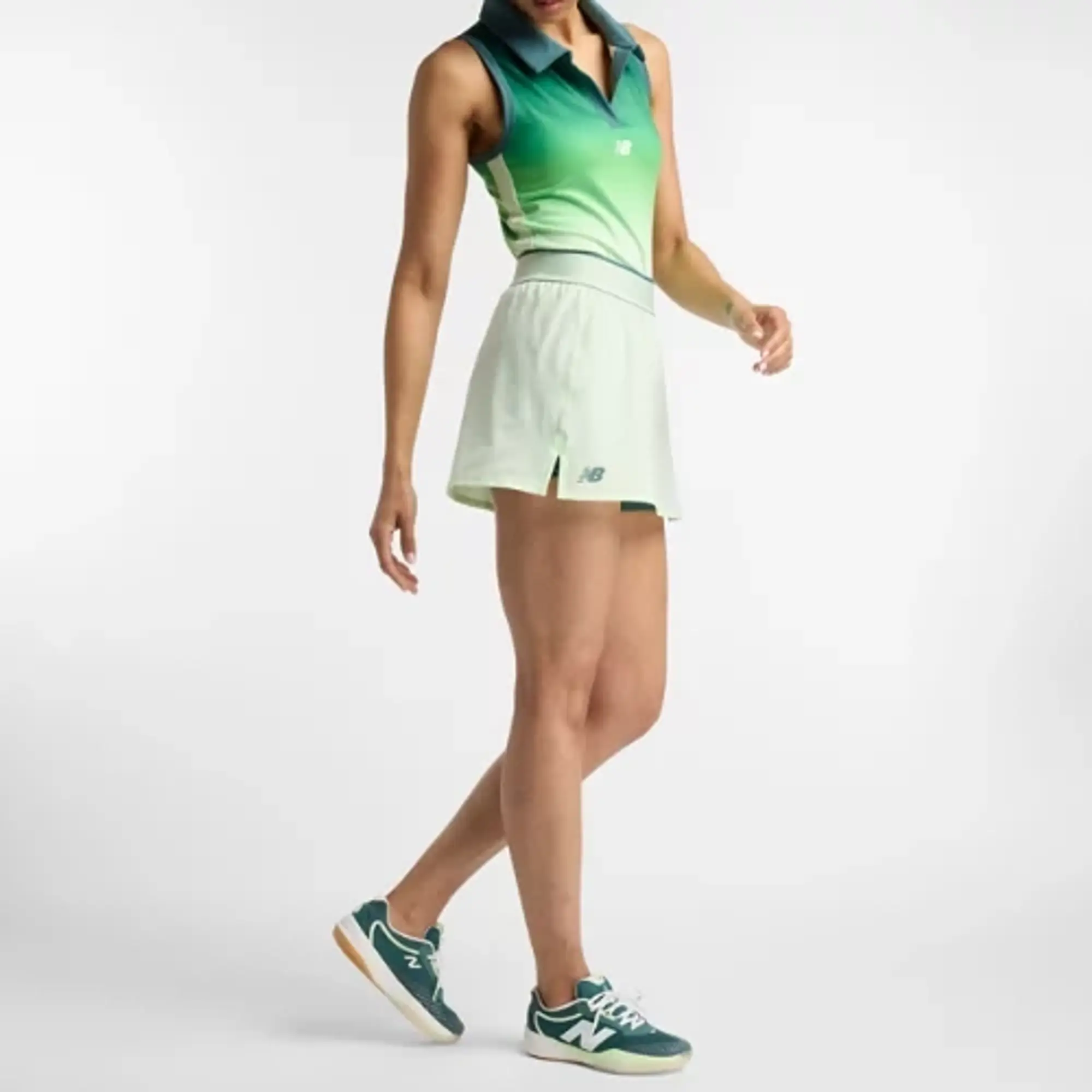 New Balance Women's Tournament Skort in Green Polywoven