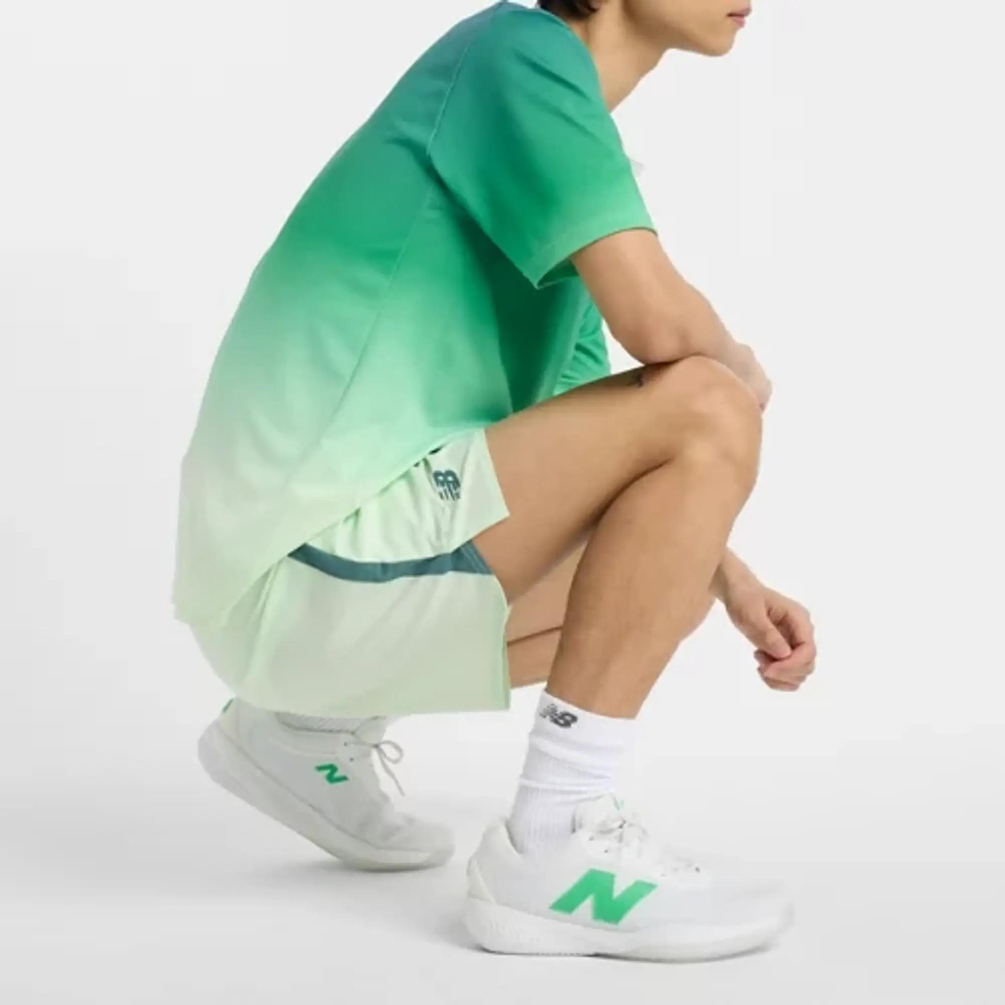 New Balance Men's Tournament Short in Green Polywoven