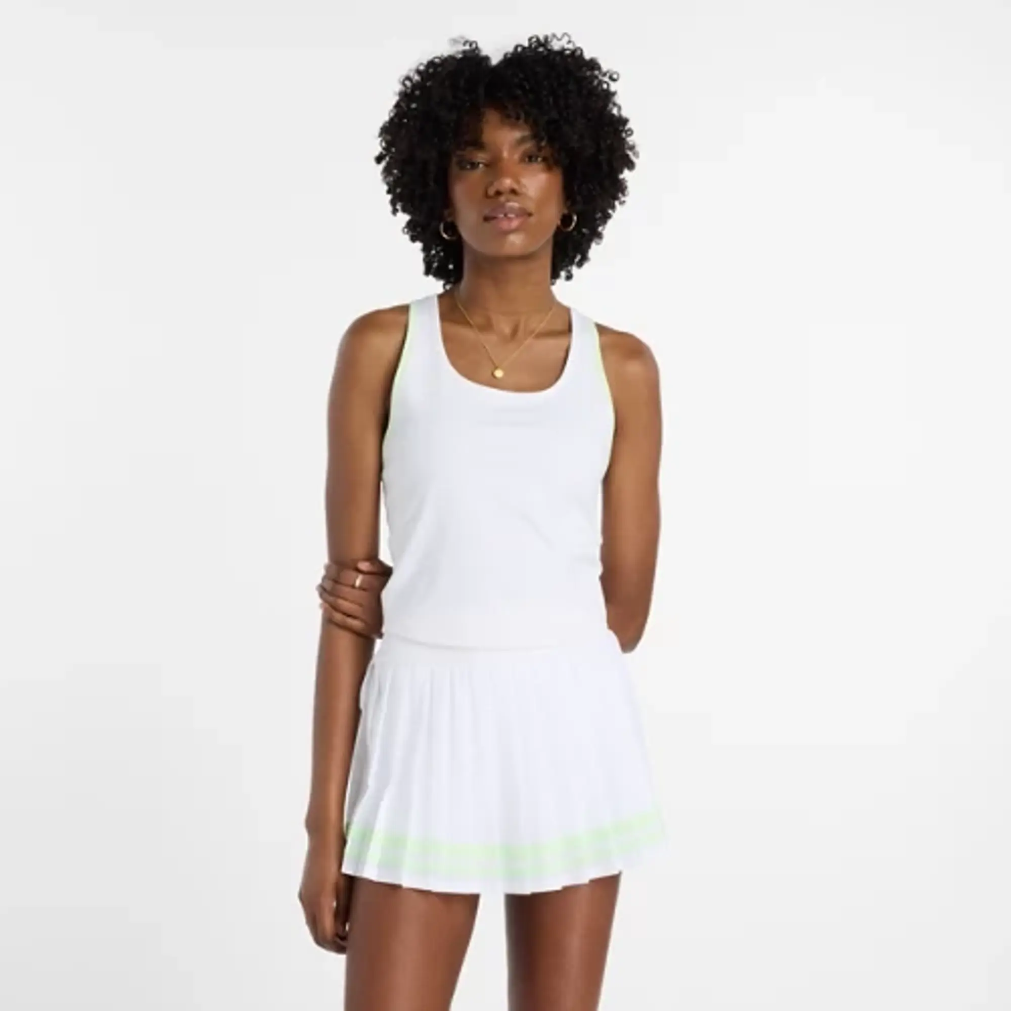 New Balance Women's Novelty Tournament Tank in White Poly Knit