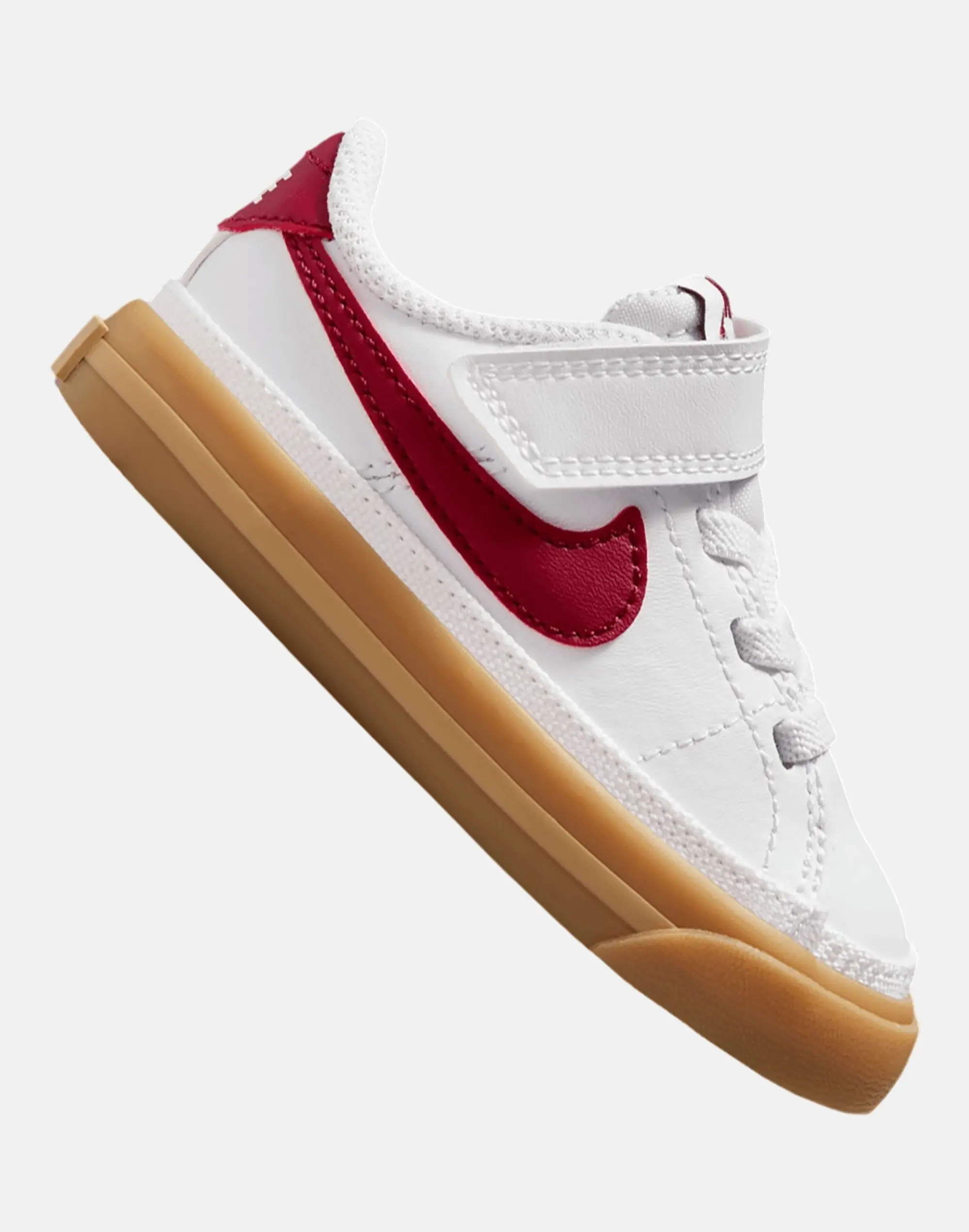 Nike Infant Court Legacy Trainers in White/Red 