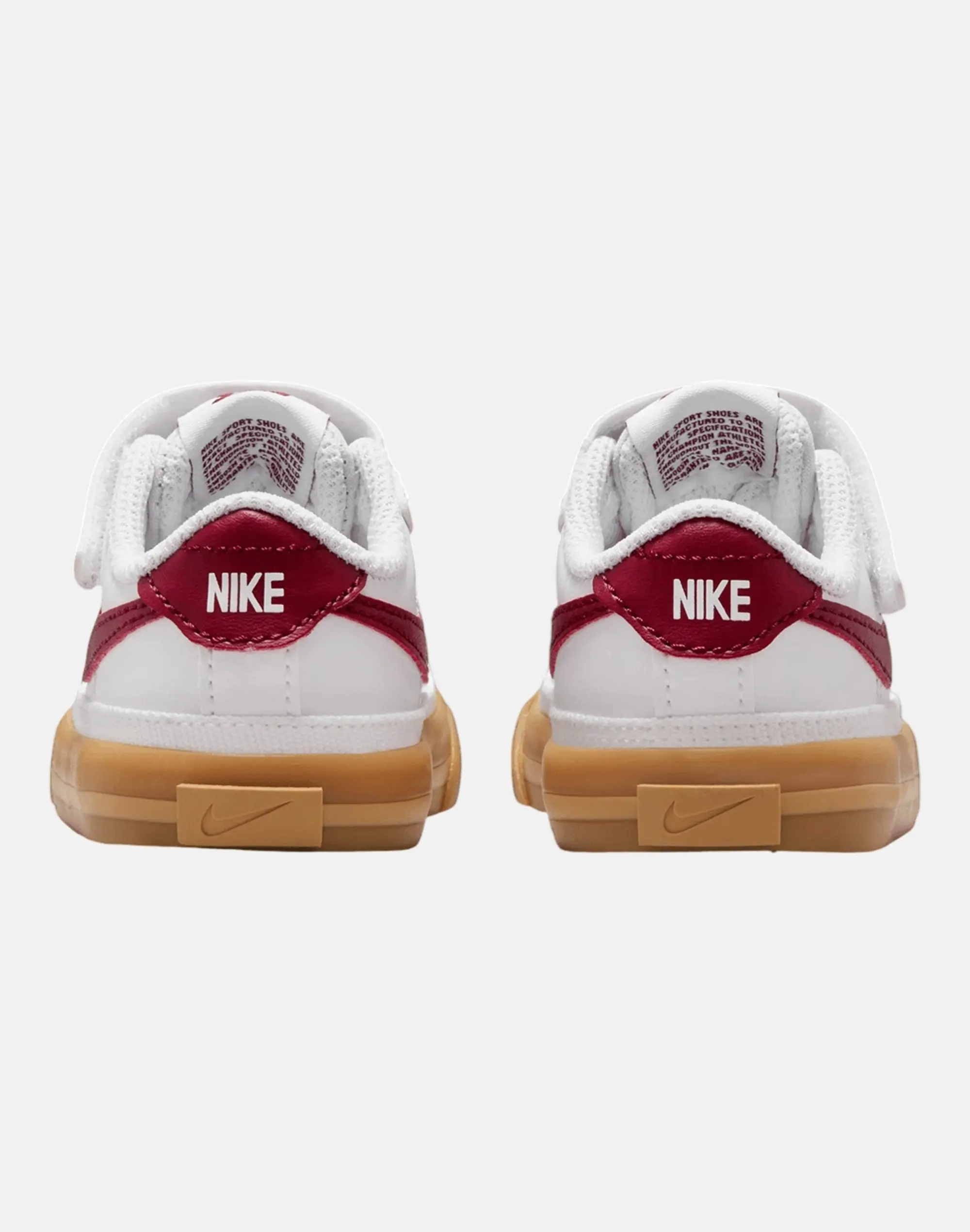Nike Infant Court Legacy Trainers in White/Red 