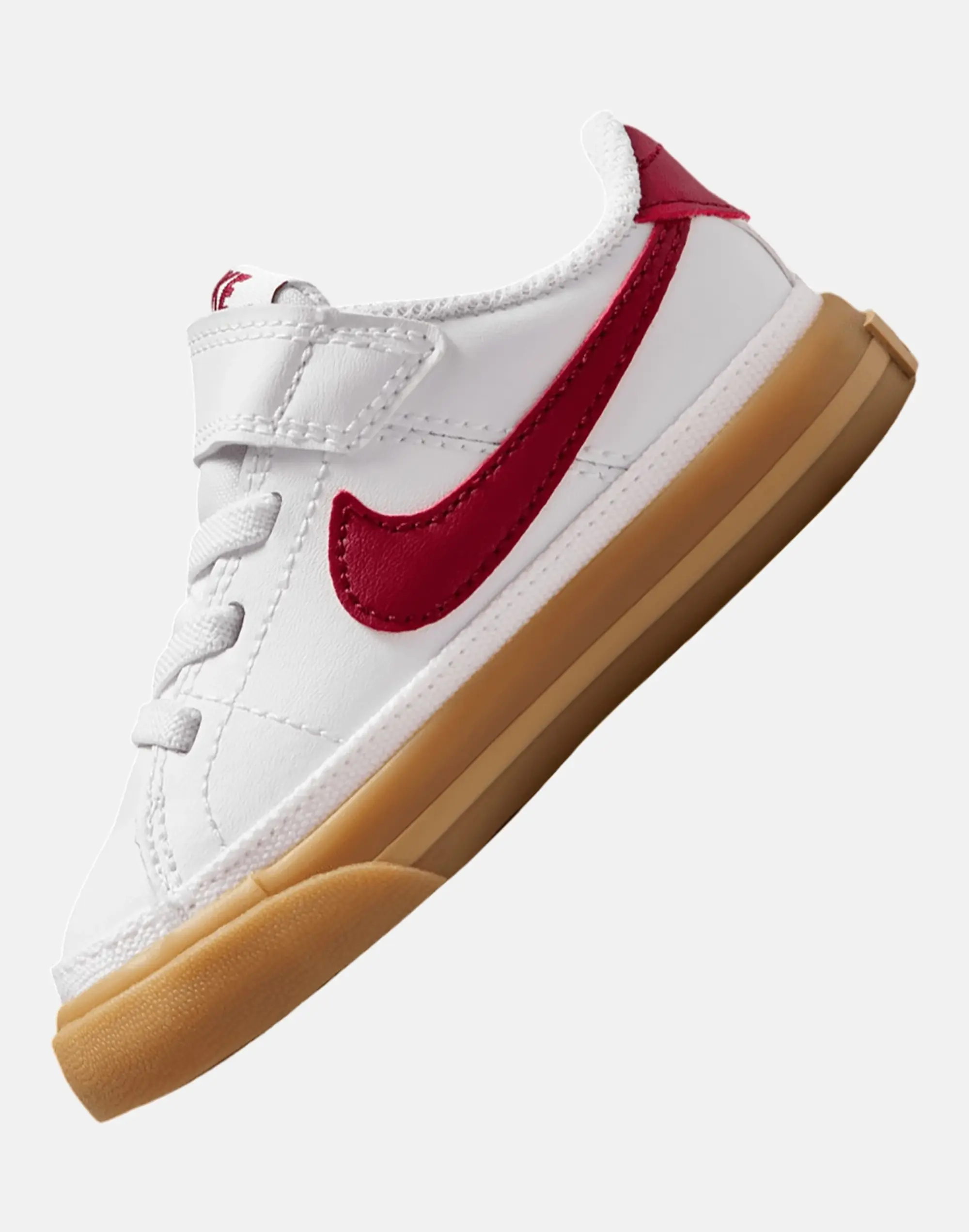 Nike Infant Court Legacy Trainers in White/Red 