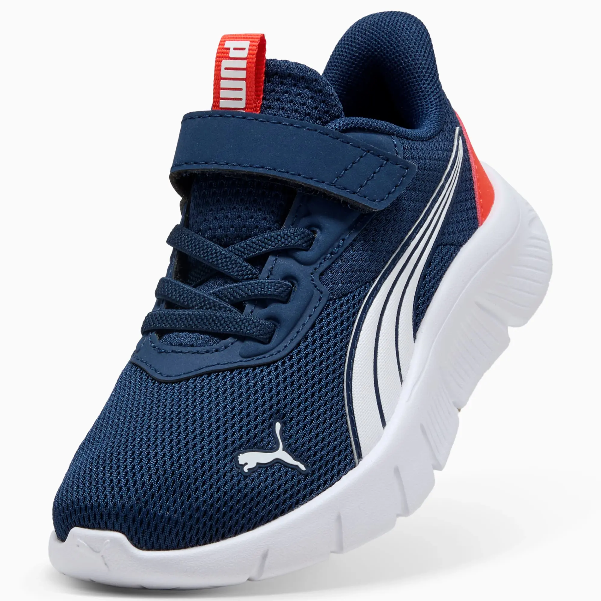 PUMA Flexfocus Modern Running Shoes Kids, Persian Blue/Fierce Red/White, size 1