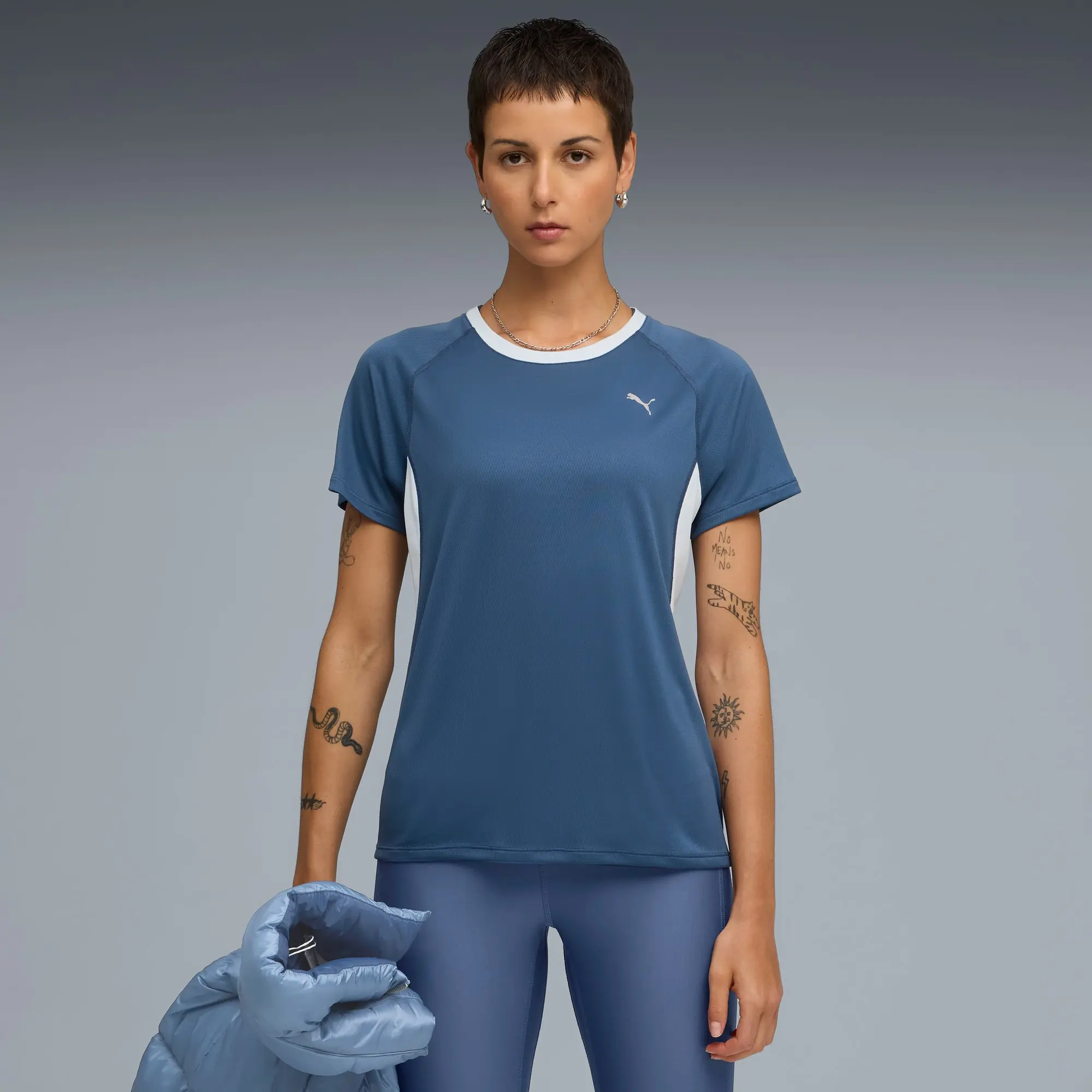 PUMA Velocity Running T-Shirt Women, Dark Indigo, size 3XL