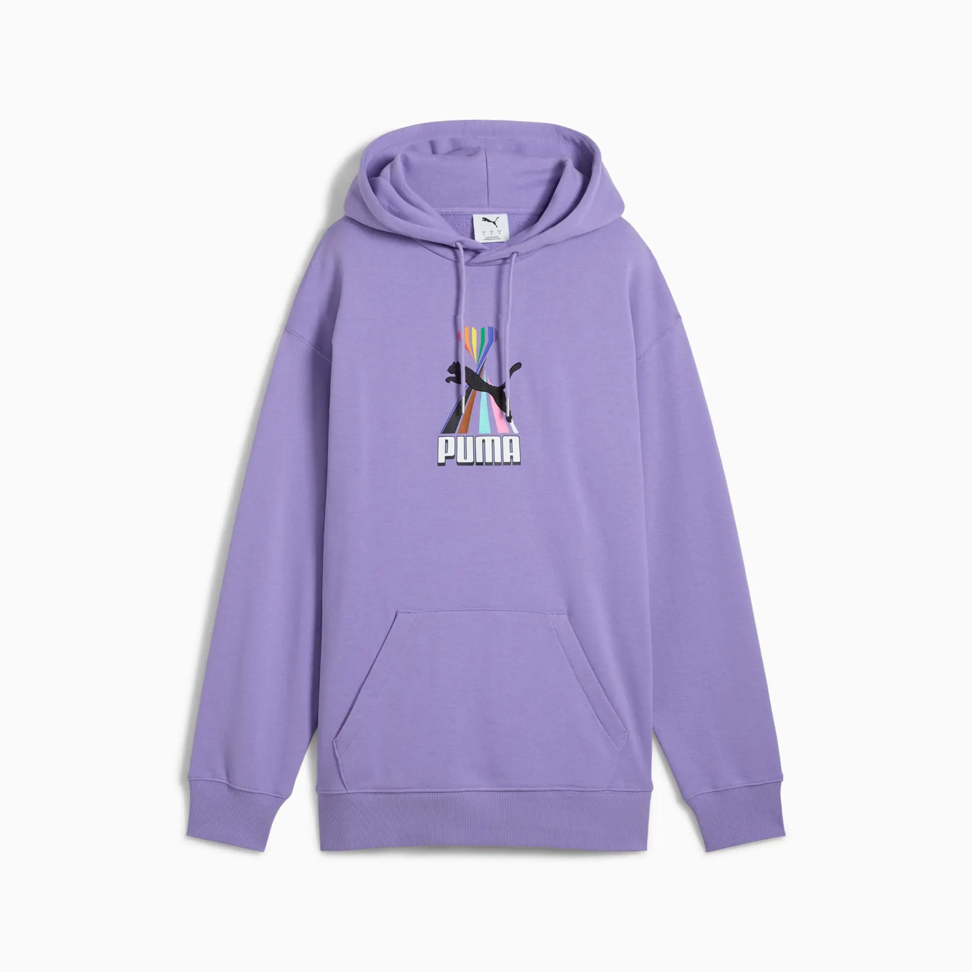 PUMA Equal Love Confederation Graphic Hoodie Unisex, Lavender Alert, size Large