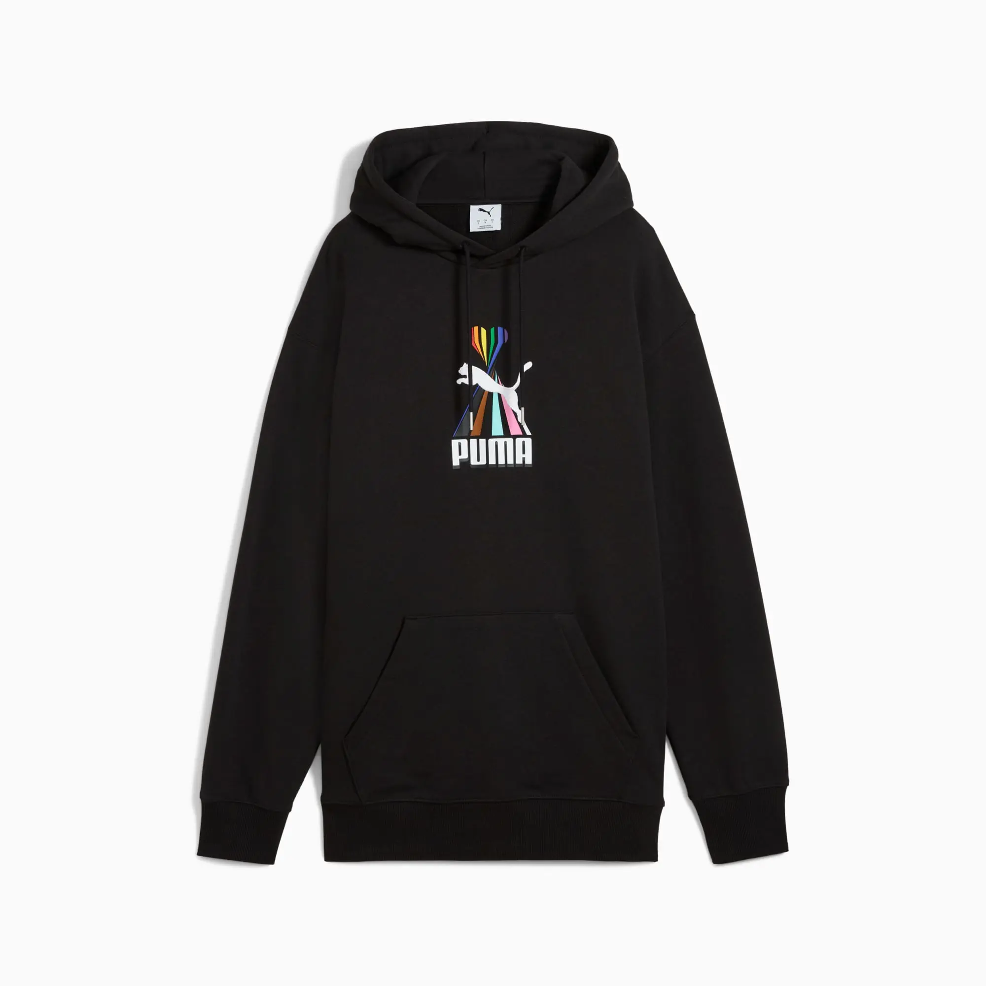 PUMA Equal Love Confederation Graphic Hoodie Unisex, Black, size Large
