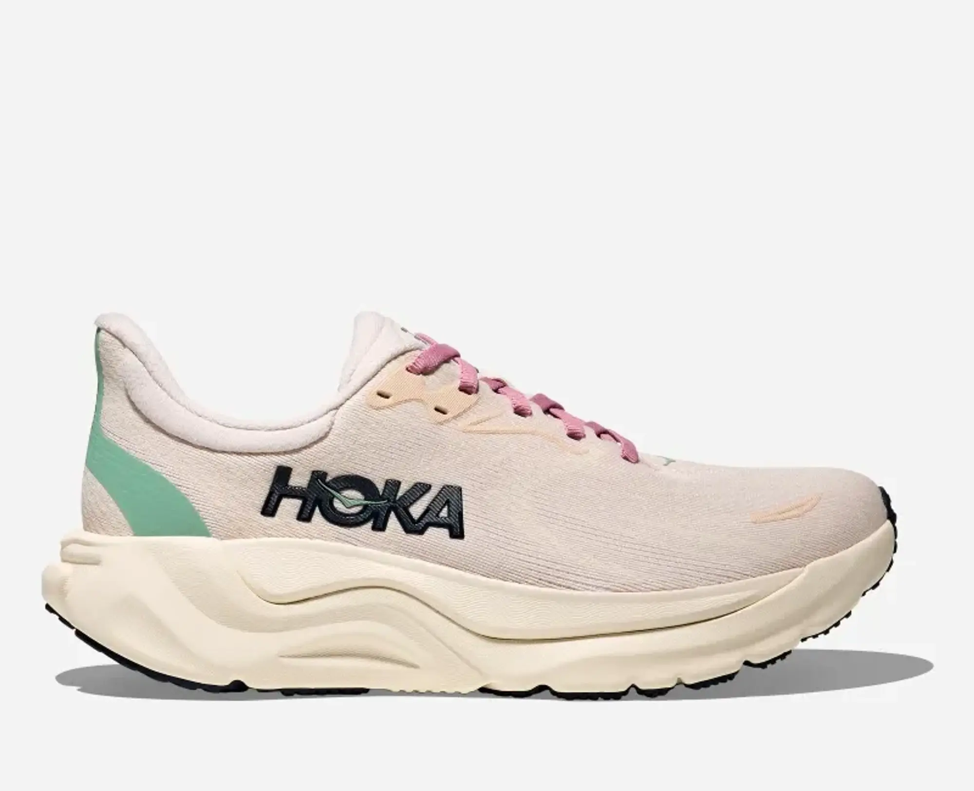 Hoka Women's Arahi 8 Road Running Shoes In Rose Cream/Alabaster