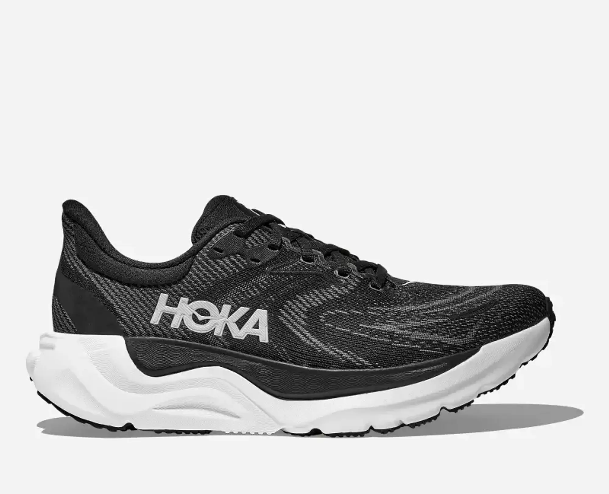 Hoka Women's Arahi 8 Road Running Shoes In Black/White