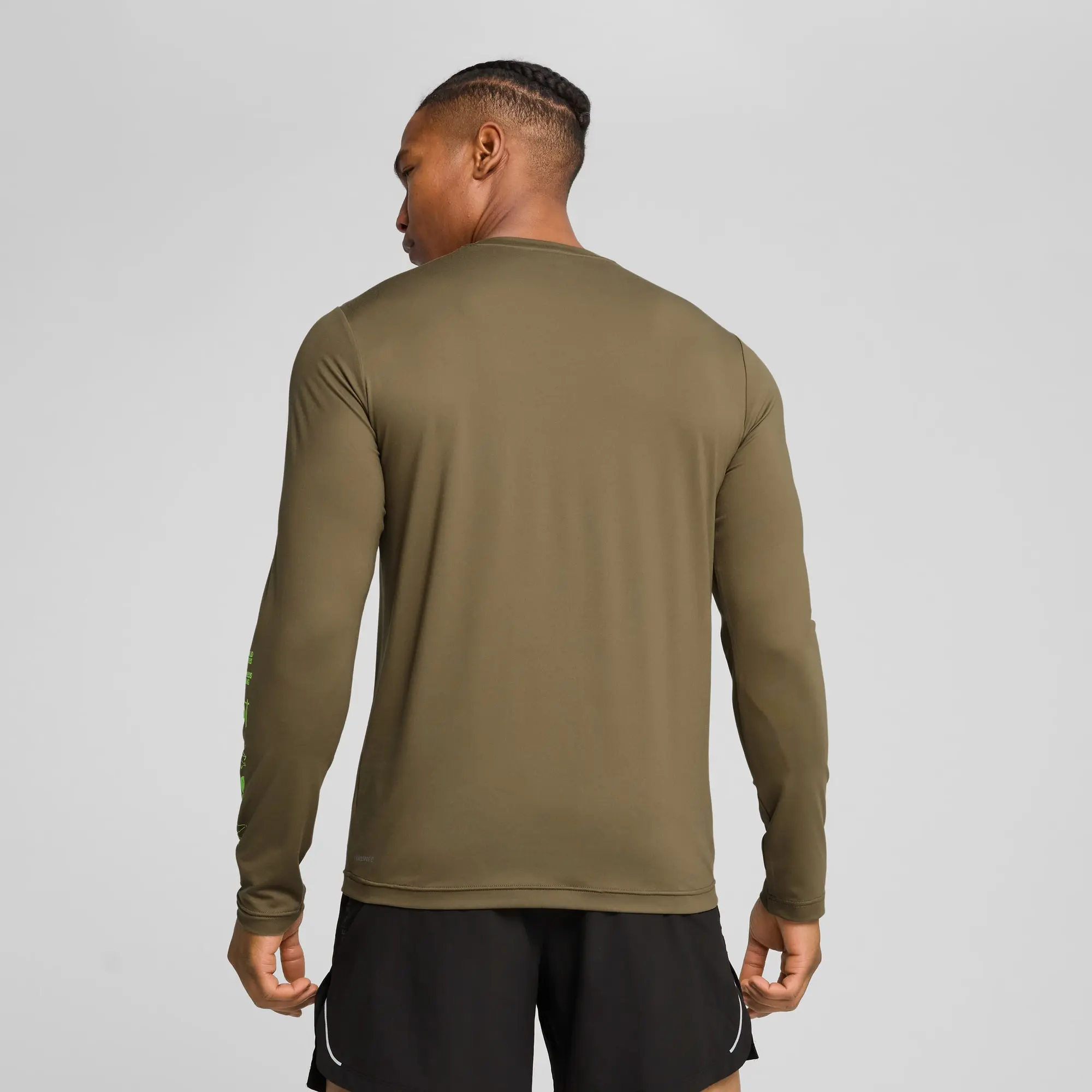 PUMA x HYROX Cloudspun Long-Sleeve T-Shirt Men, Loden Green, size 3XL
