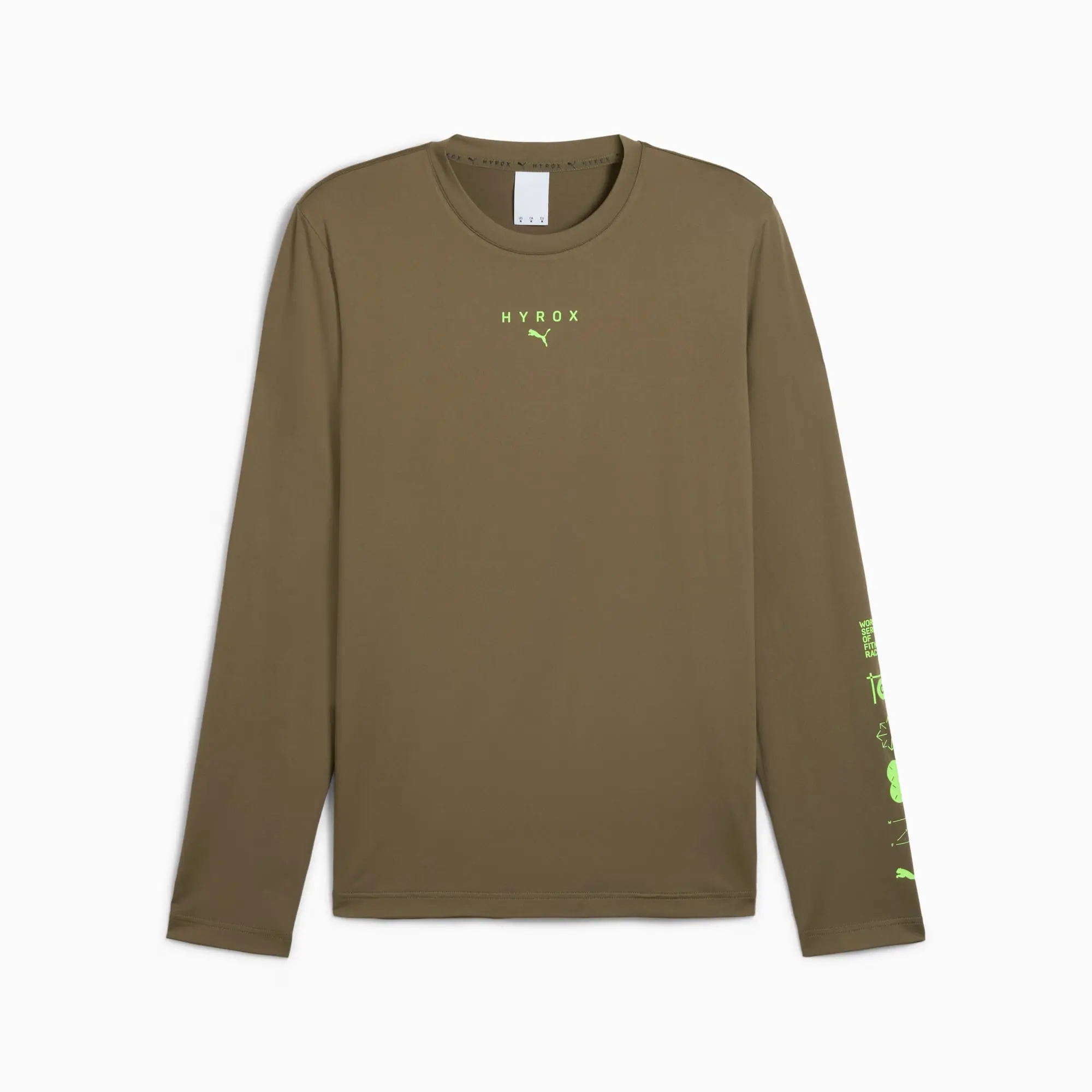 PUMA x HYROX Cloudspun Long-Sleeve T-Shirt Men, Loden Green, size 3XL