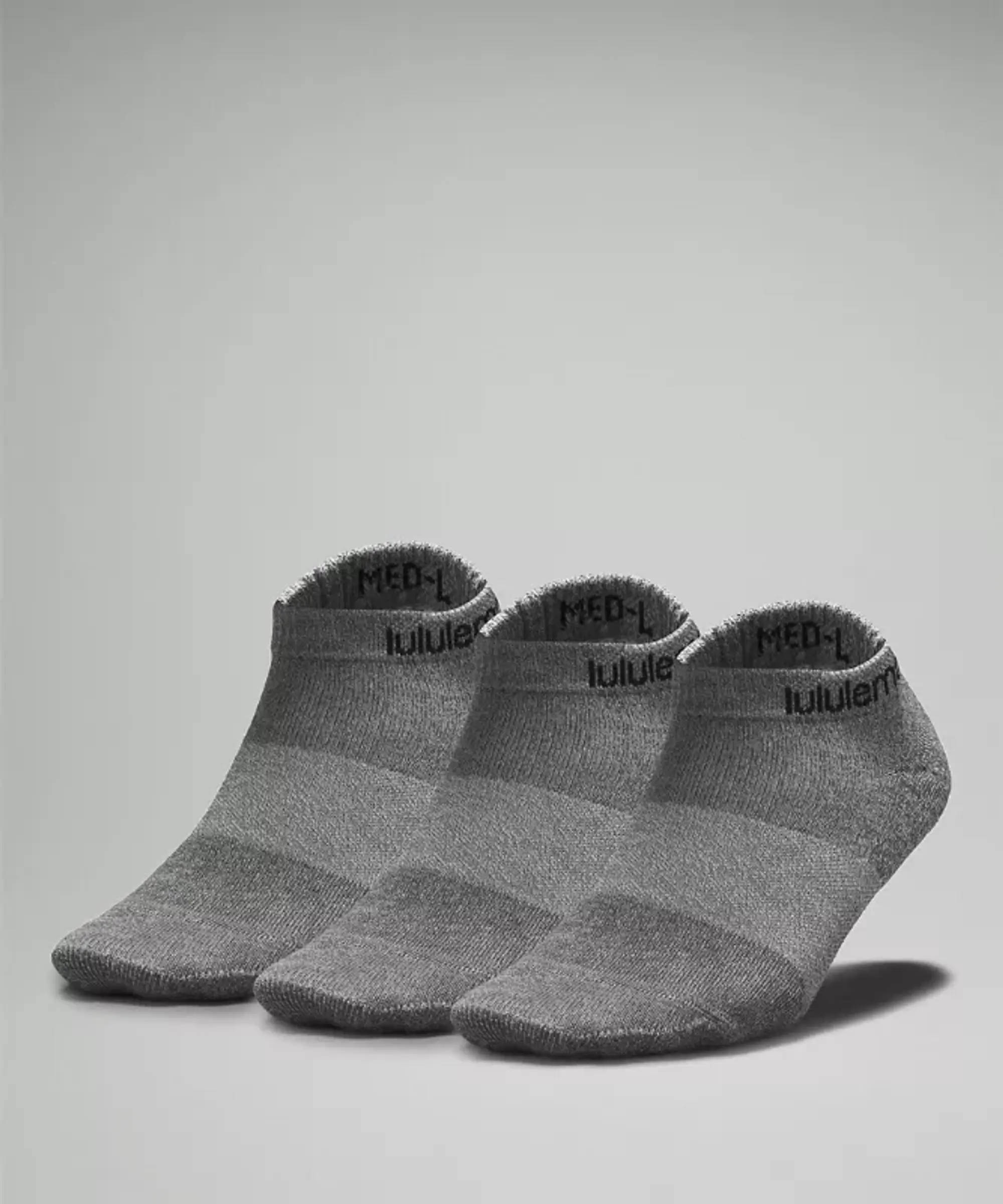 lululemon – Women's Daily Stride Comfort Low-Ankle Socks 3 Pack – Color Grey – Size L