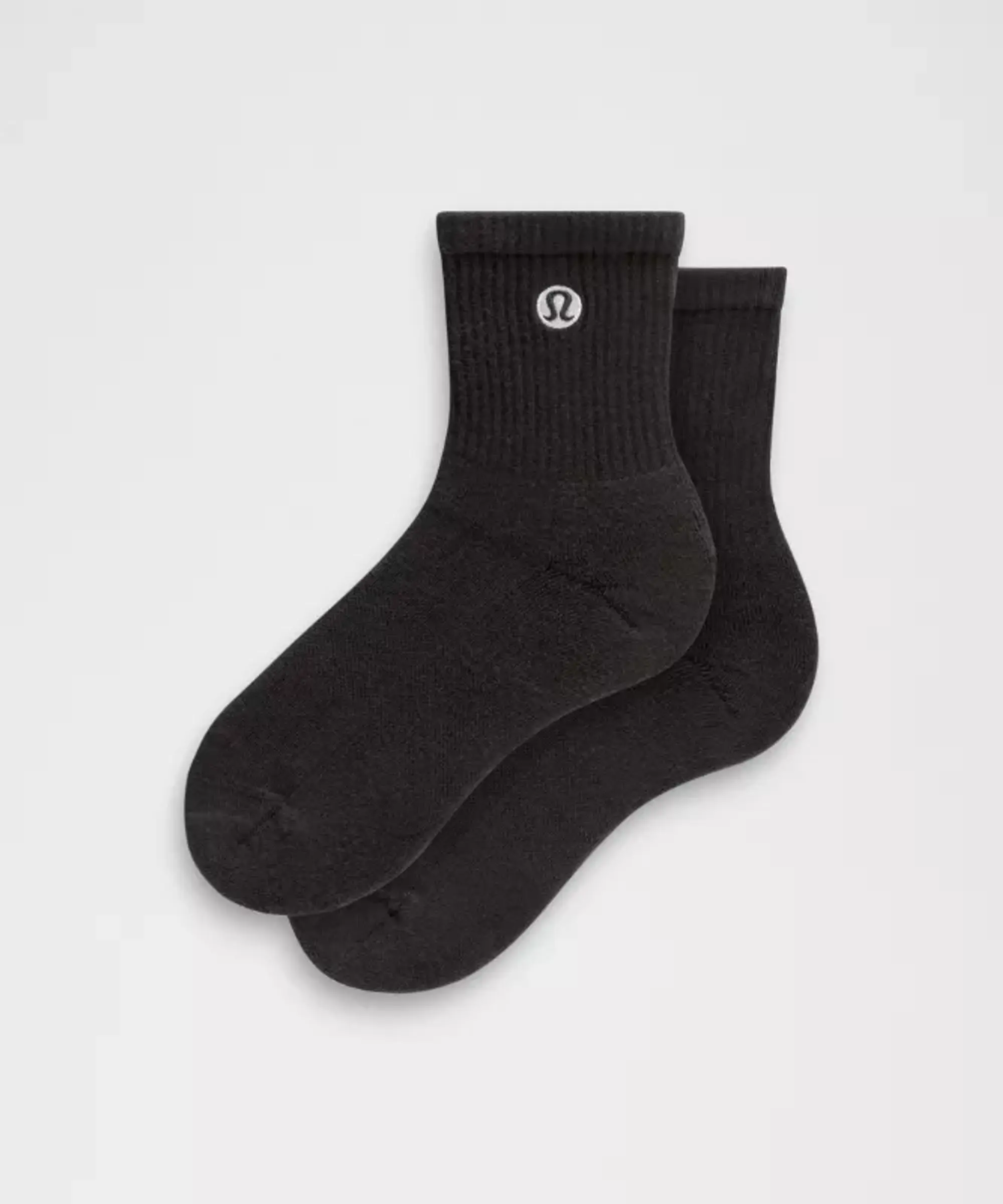 lululemon – Unisex Daily Essential Quarter Socks – Color Black – Size L