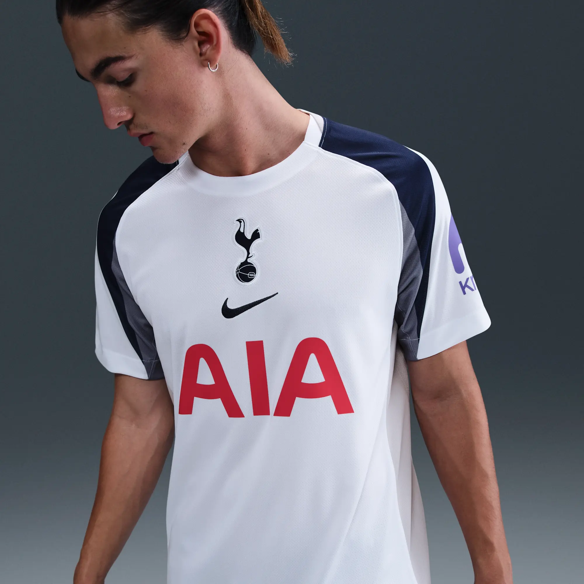 Tottenham Hotspur 2025/26 Stadium Home Men's Nike Dri-FIT Football Replica Shirt - White - Recycled Polyester