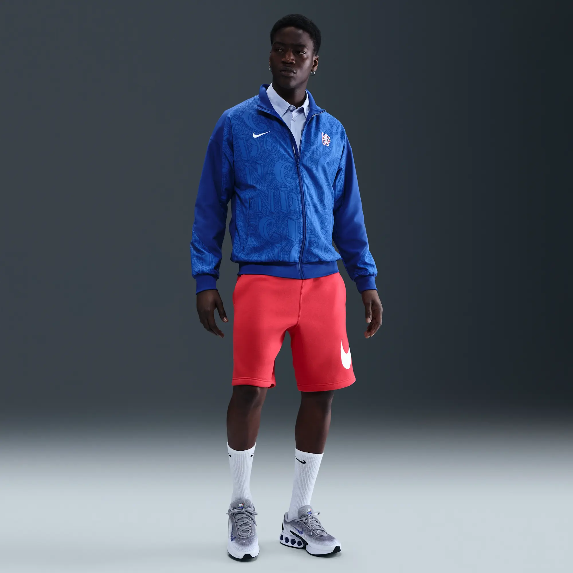 Chelsea F.C. Strike Men's Nike Dri-FIT Football Anthem Jacket - Blue - Polyester