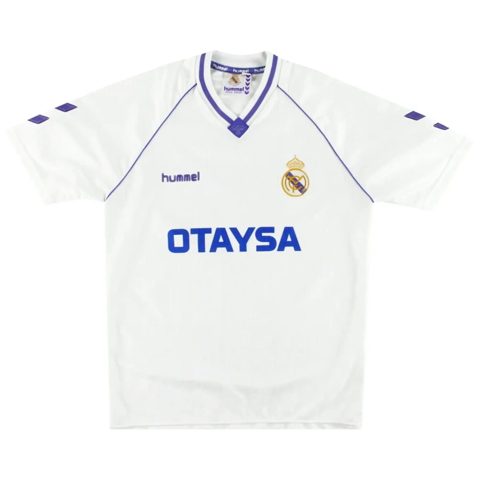 1990-92 Real Madrid Hummel Home Shirt L - Real Madrid / Excellent / Large