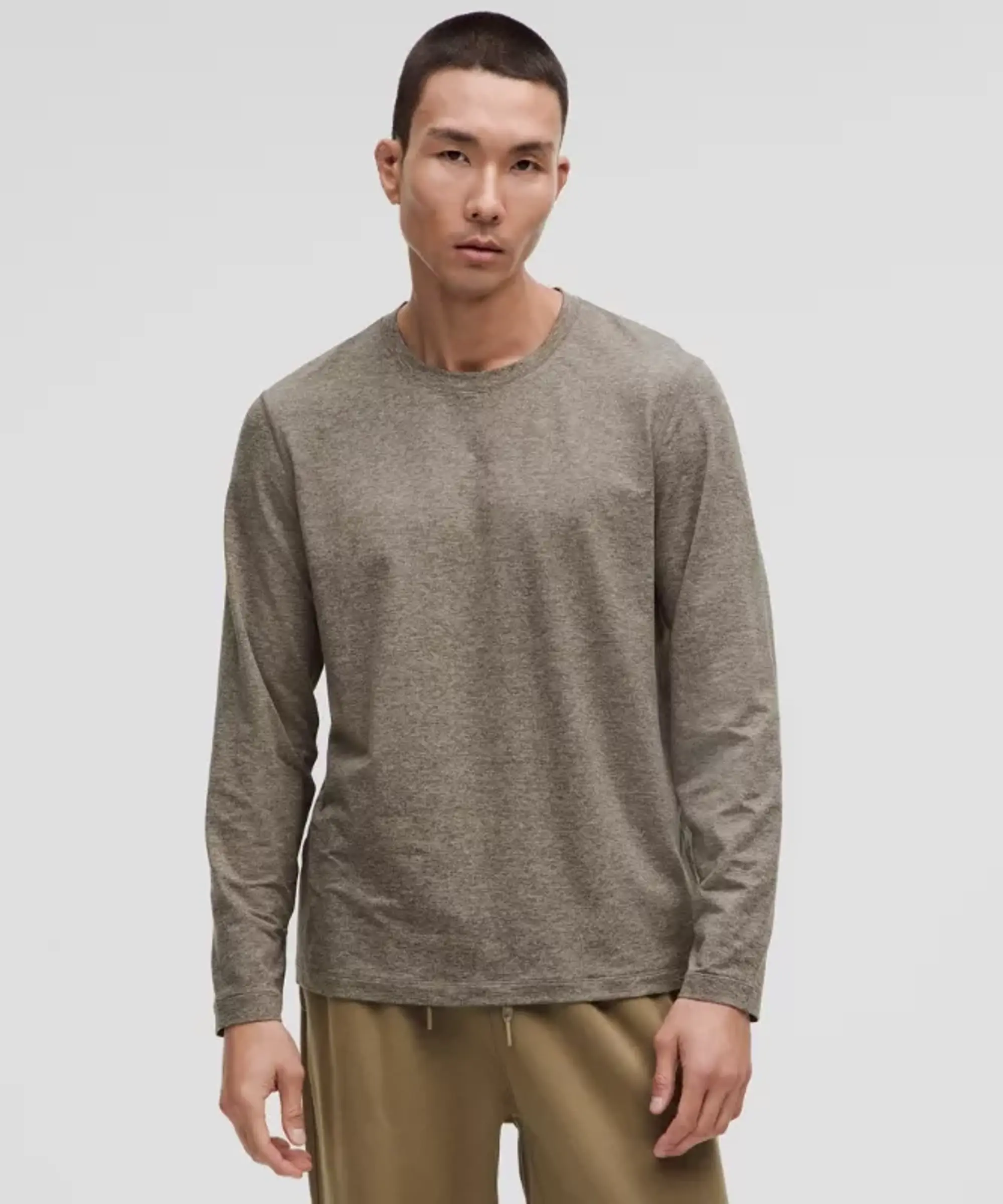 lululemon – Men's Soft Jersey Long-Sleeve Shirt – Color Brown – Size L