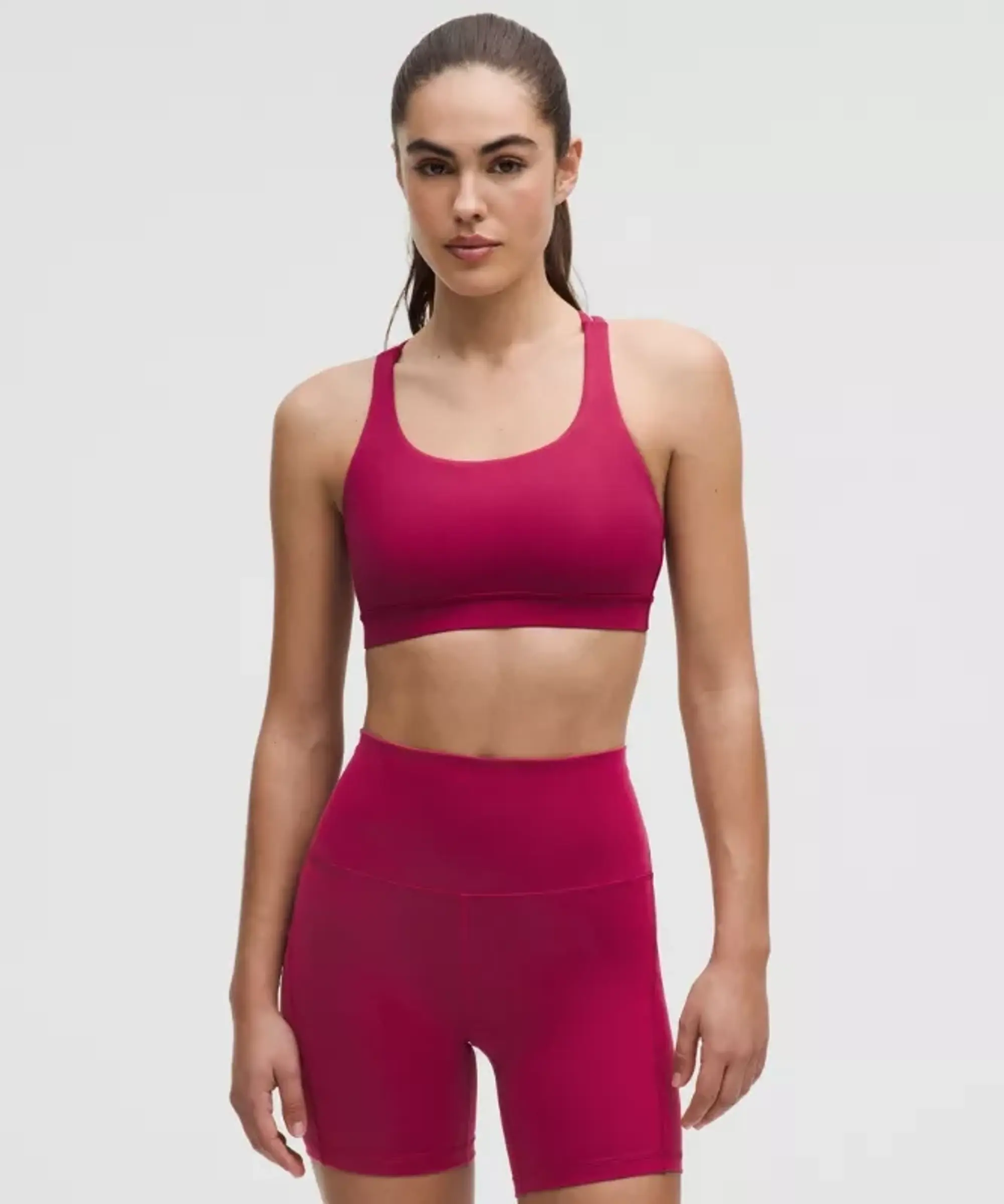 lululemon – Women's Energy Sports Bra Medium Support, B-D Cups – Color Pink – Size 14