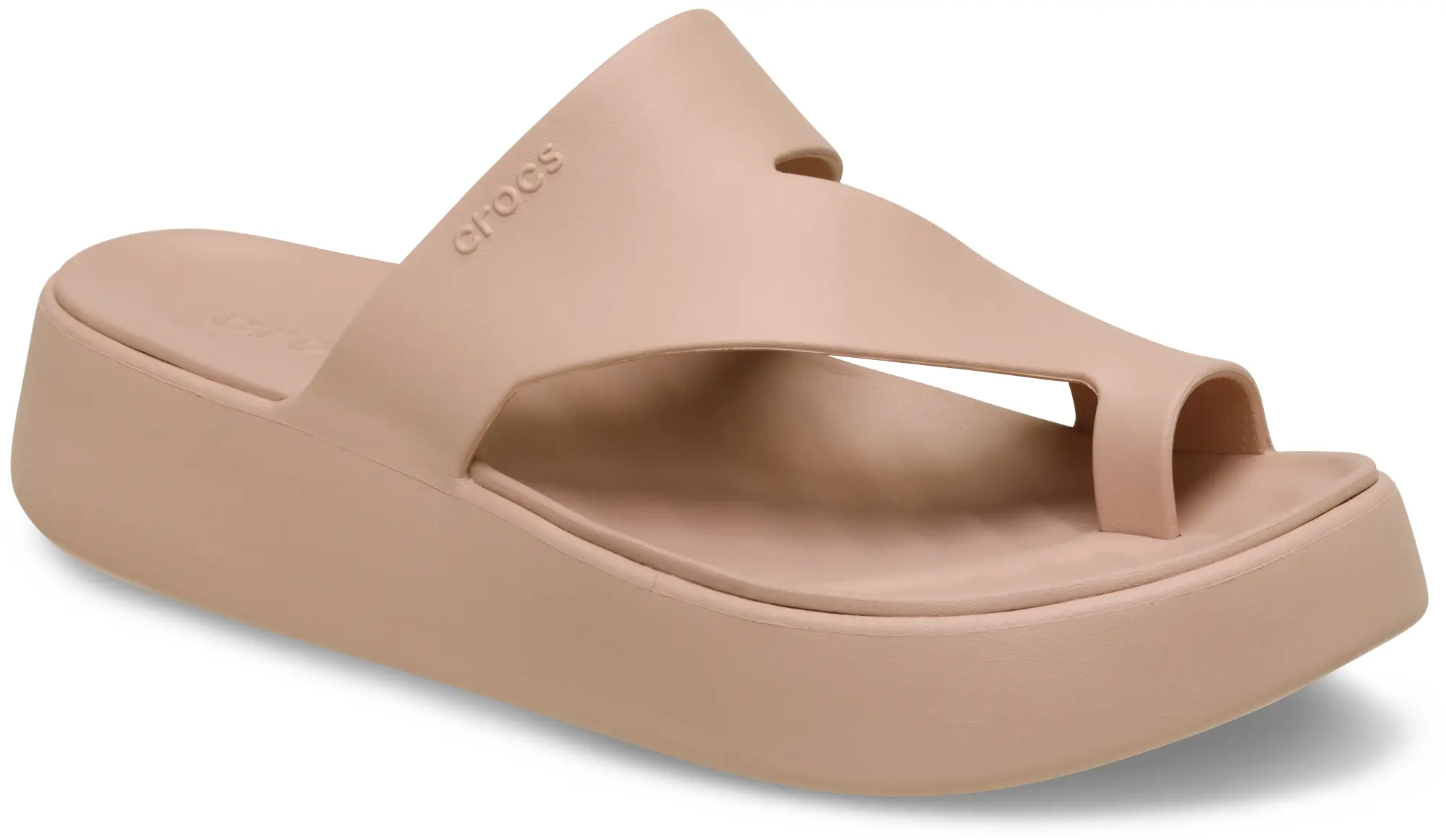 Crocs | Women | Getaway Platform Toe Loop | Sandals | Pink Caramel | 3