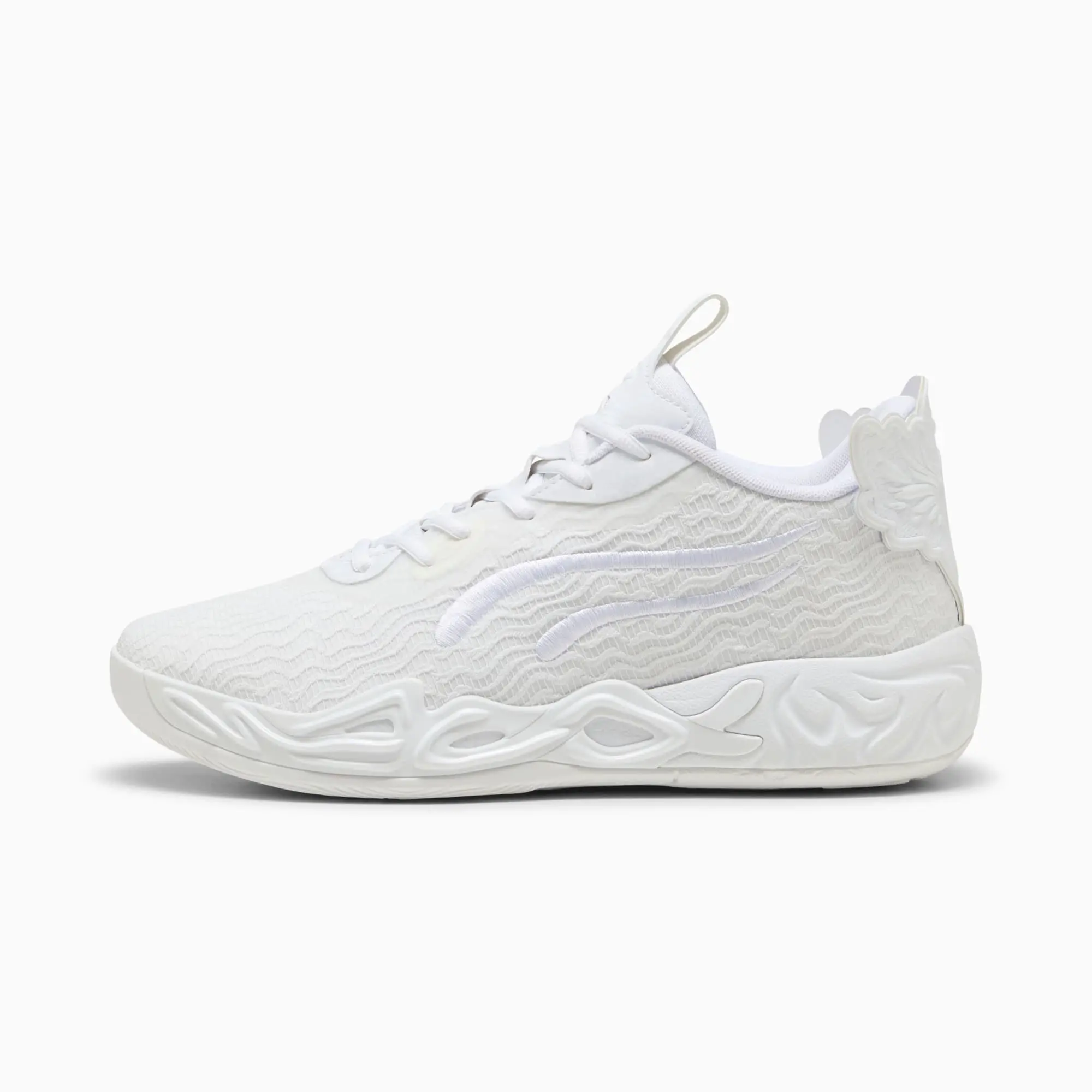 PUMA MB.04 Lo Ice White Basketball Shoes Unisex, White/Sun Struck, size 10