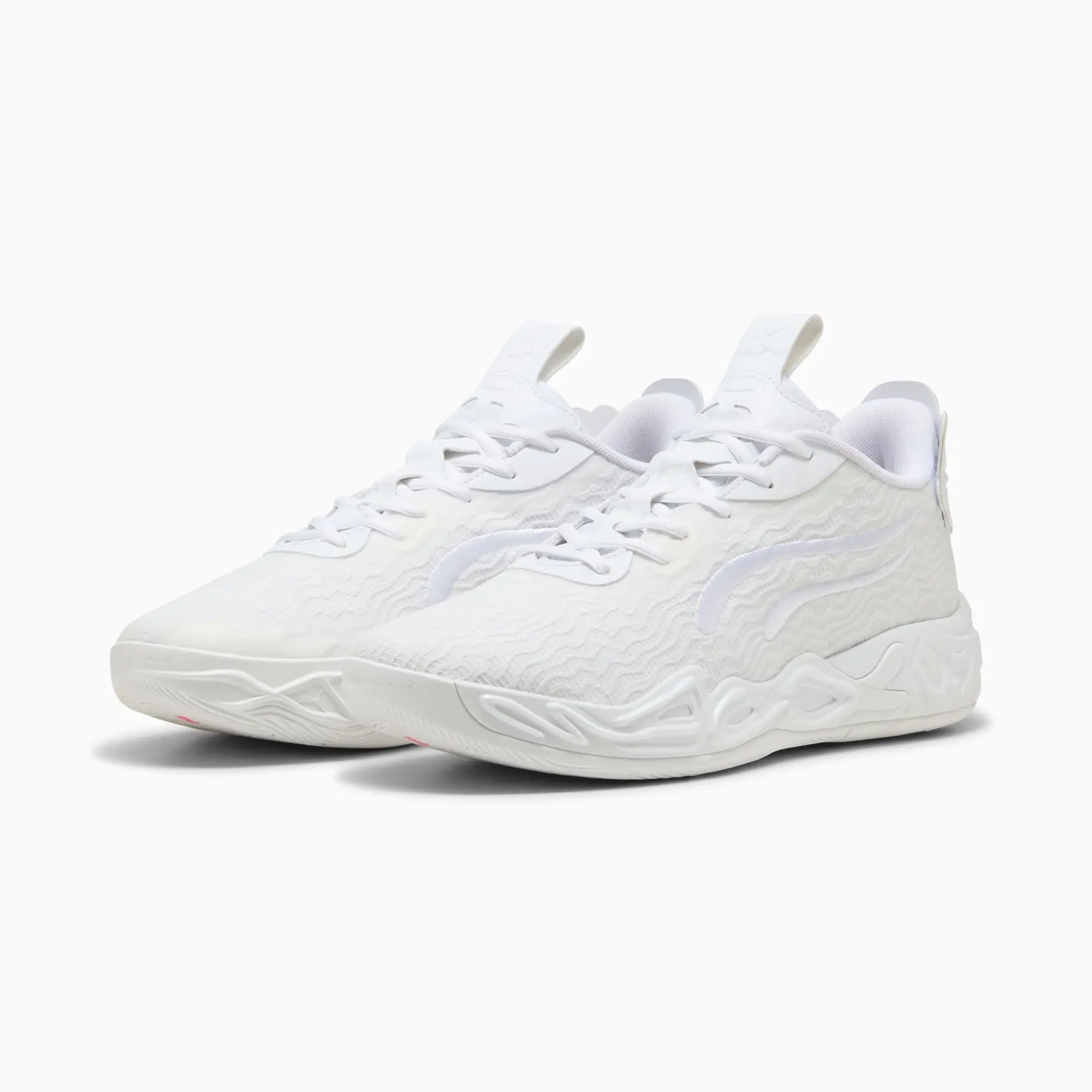 PUMA MB.04 Lo Ice White Basketball Shoes Unisex, White/Sun Struck, size 10
