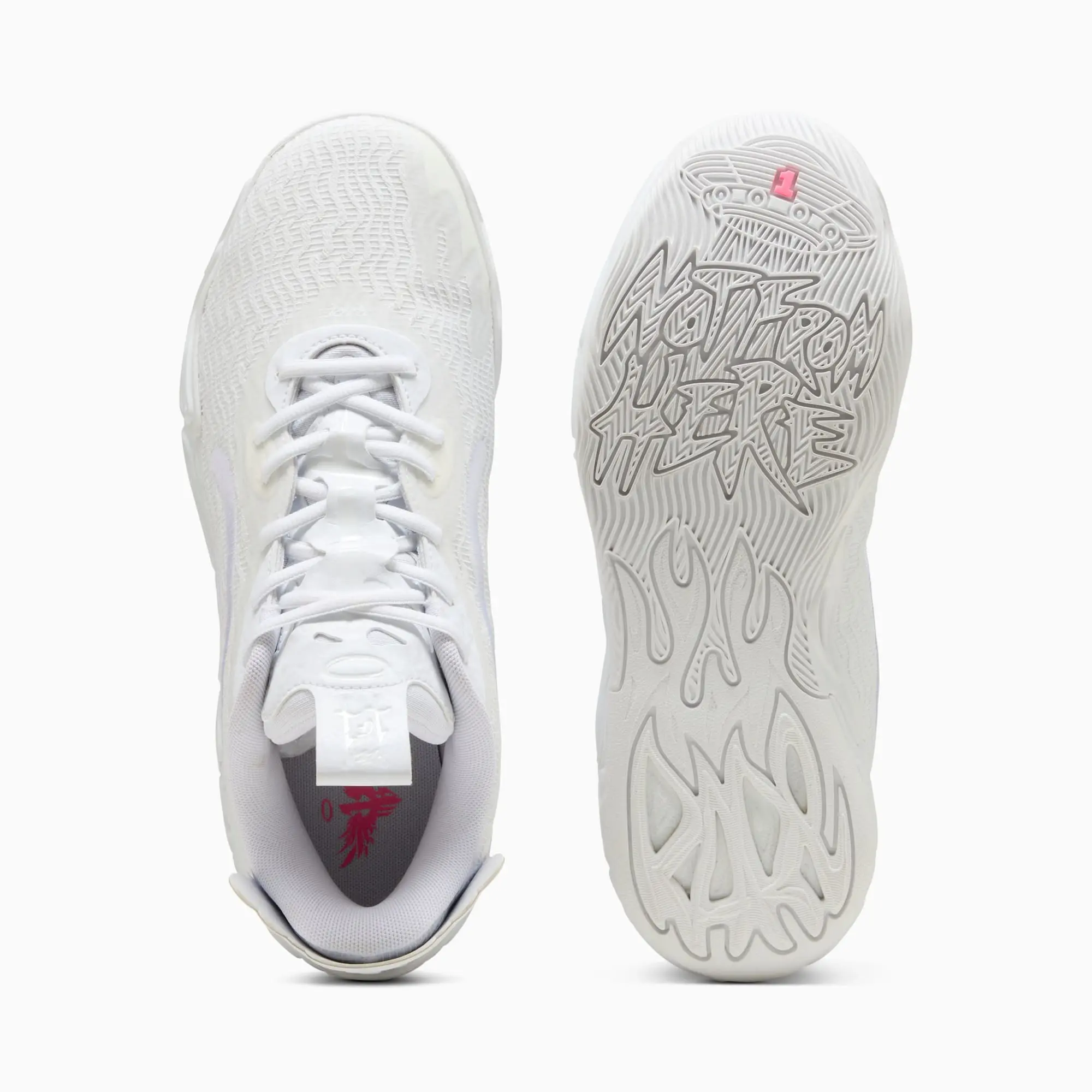 PUMA MB.04 Lo Ice White Basketball Shoes Unisex, White/Sun Struck, size 10