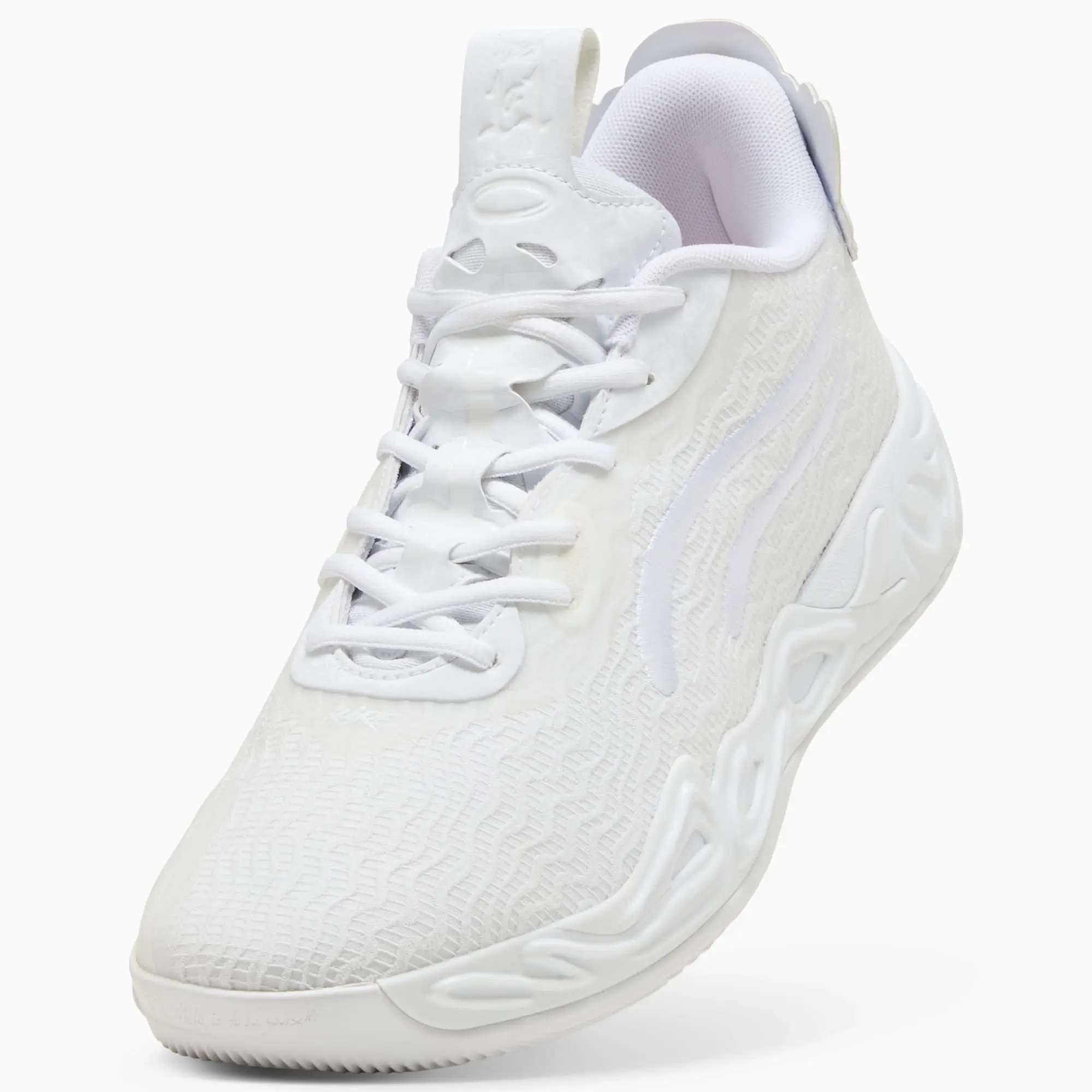 PUMA MB.04 Lo Ice White Basketball Shoes Unisex, White/Sun Struck, size 10
