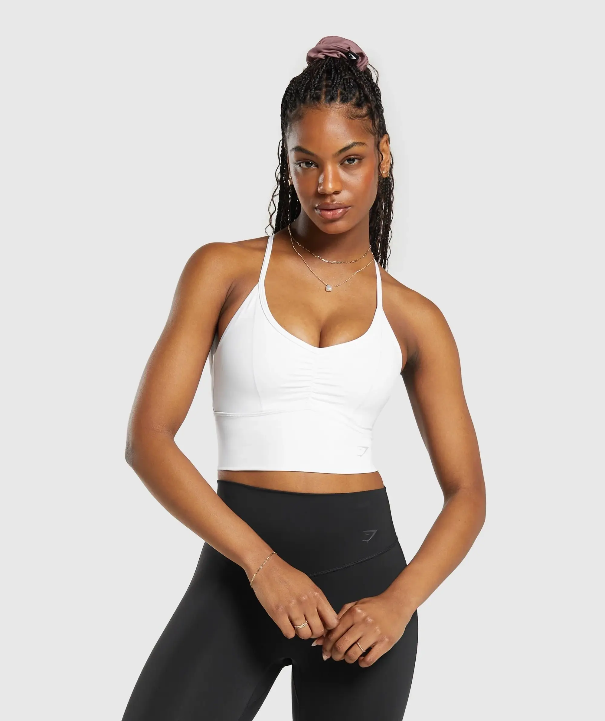  Elevate Longline Sports Bra - White
