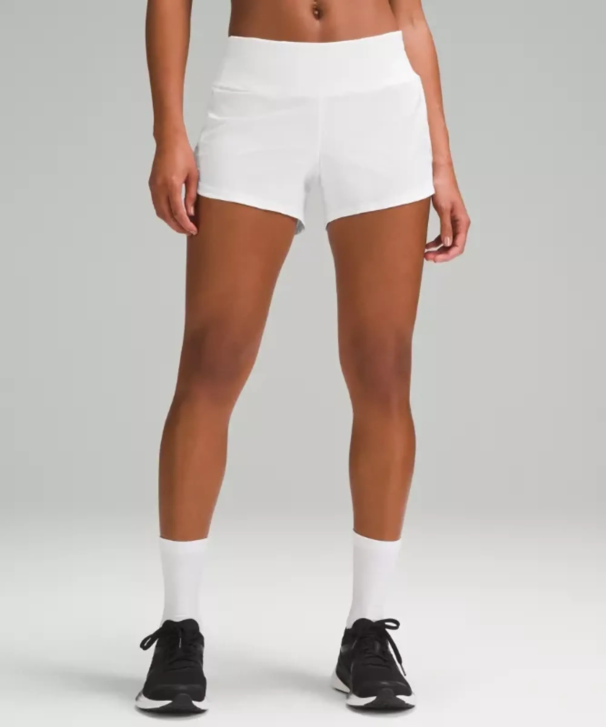 lululemon – Women's Speed Up Mid-Rise Lined Shorts – 4" – Color White – Size 12