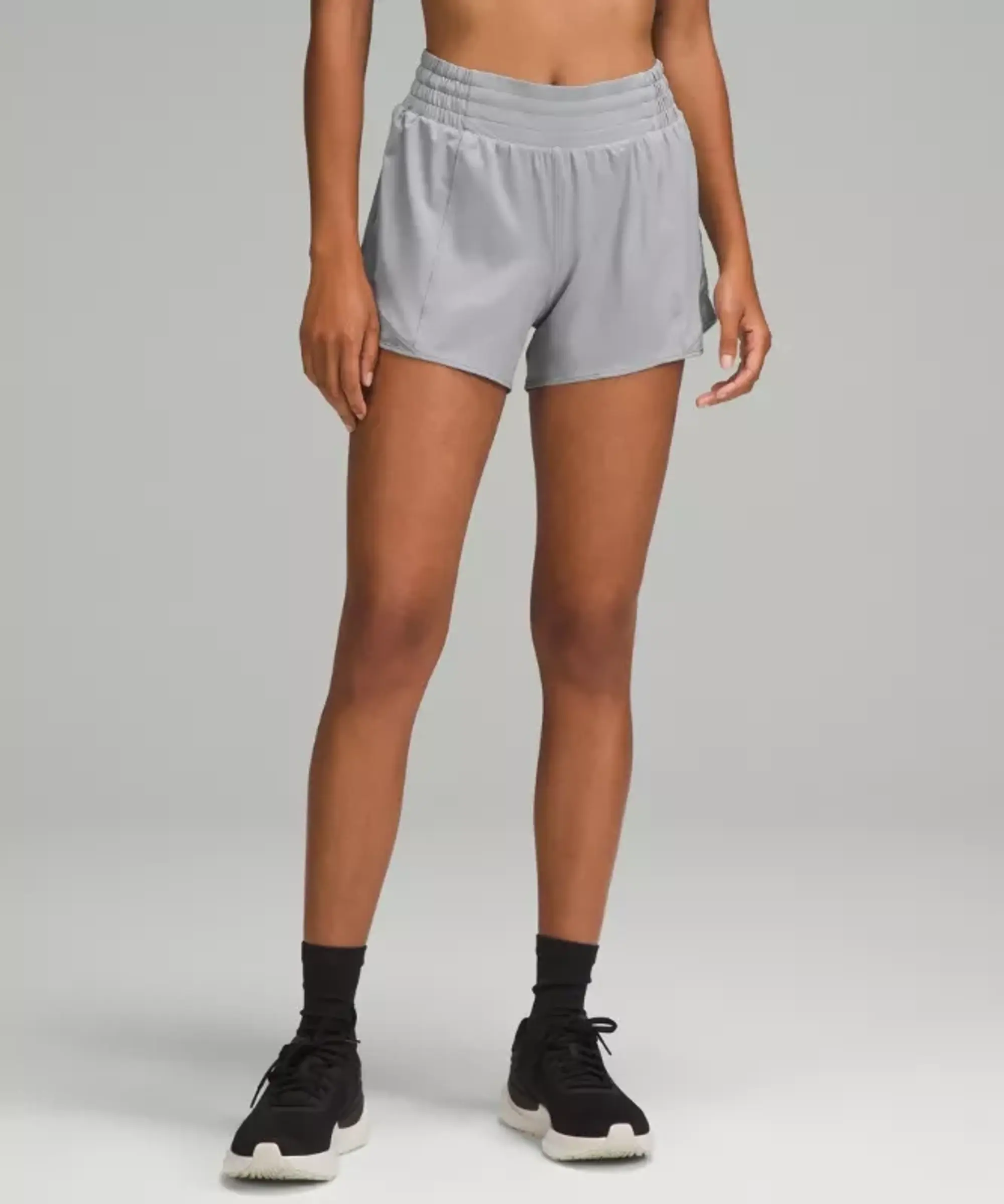 lululemon – Women's Hotty Hot High-Rise Lined Shorts – 4" – Color Grey – Size 10