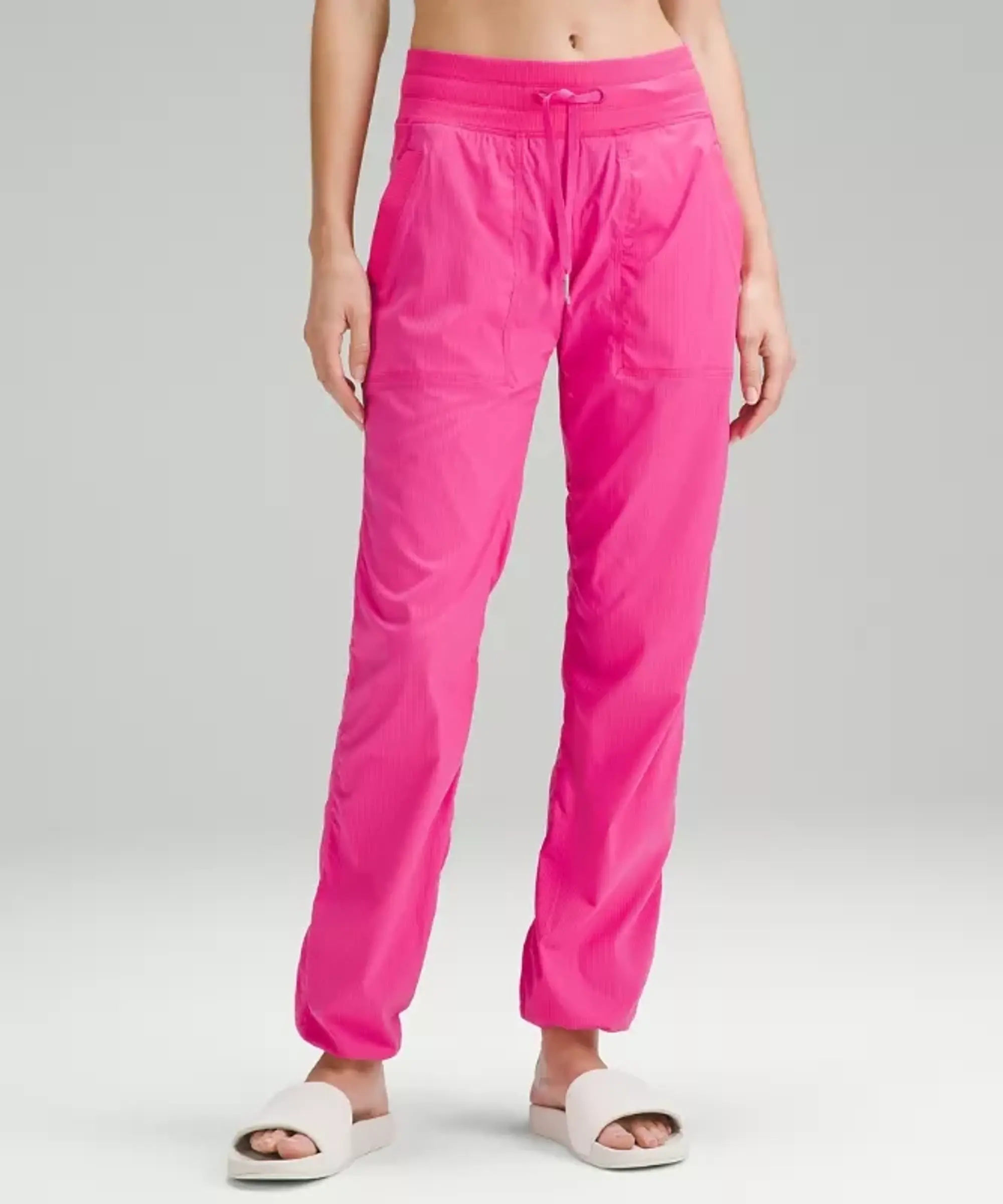 lululemon – Women's Dance Studio Mid-Rise Pants Regular – Color Pink/Neon – Size 14