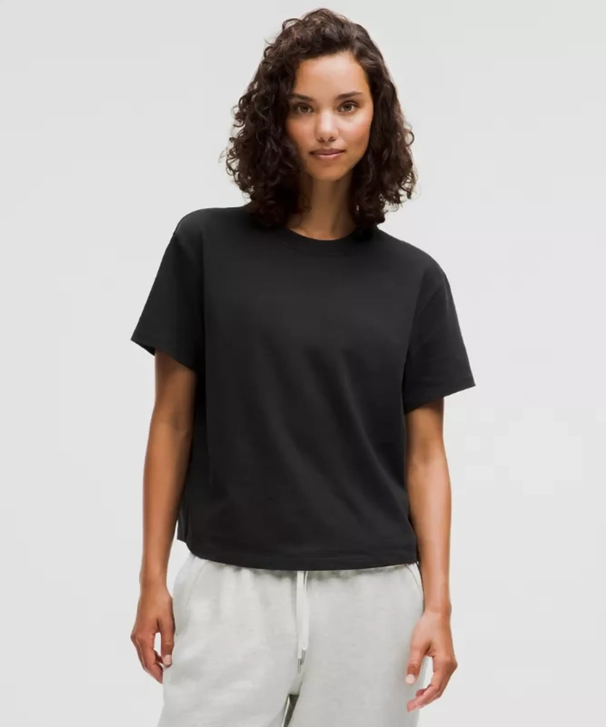 lululemon – Women's Relaxed-Fit Cotton Jersey T-Shirt – Color Black – Size 14